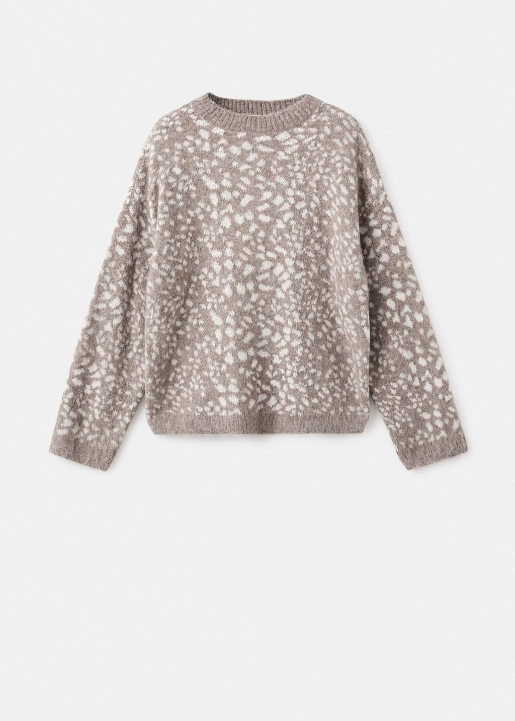LIGHT BEIGE Animal print sweater, Light Beige, large image number 6