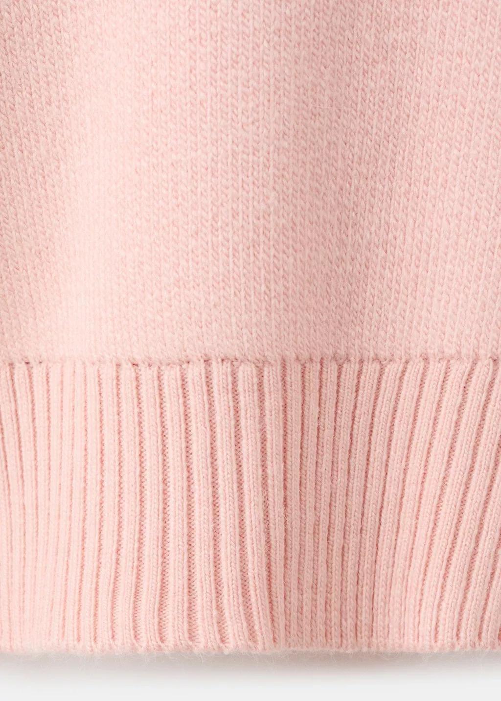LT-PASTEL PINK V-neck knit sweater, Light-Pastel Pink, large image number 5