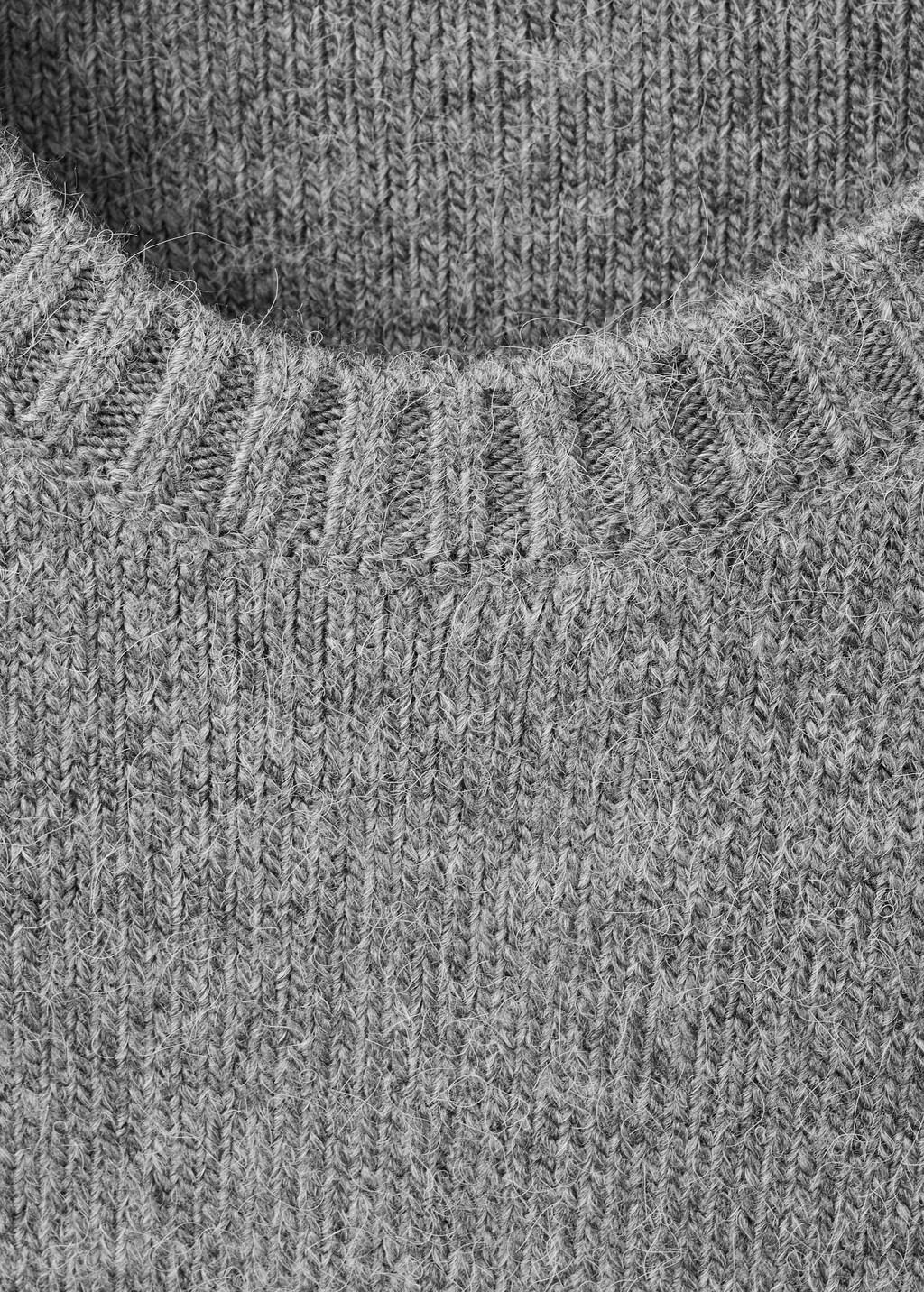 Grey Medium-Knit Sweater, Grey, large image number 1