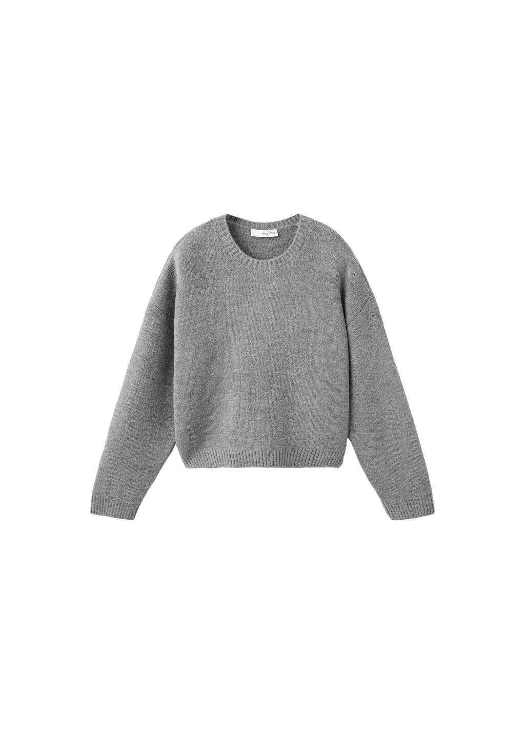 Grey Medium-Knit Sweater, Grey, large image number 6