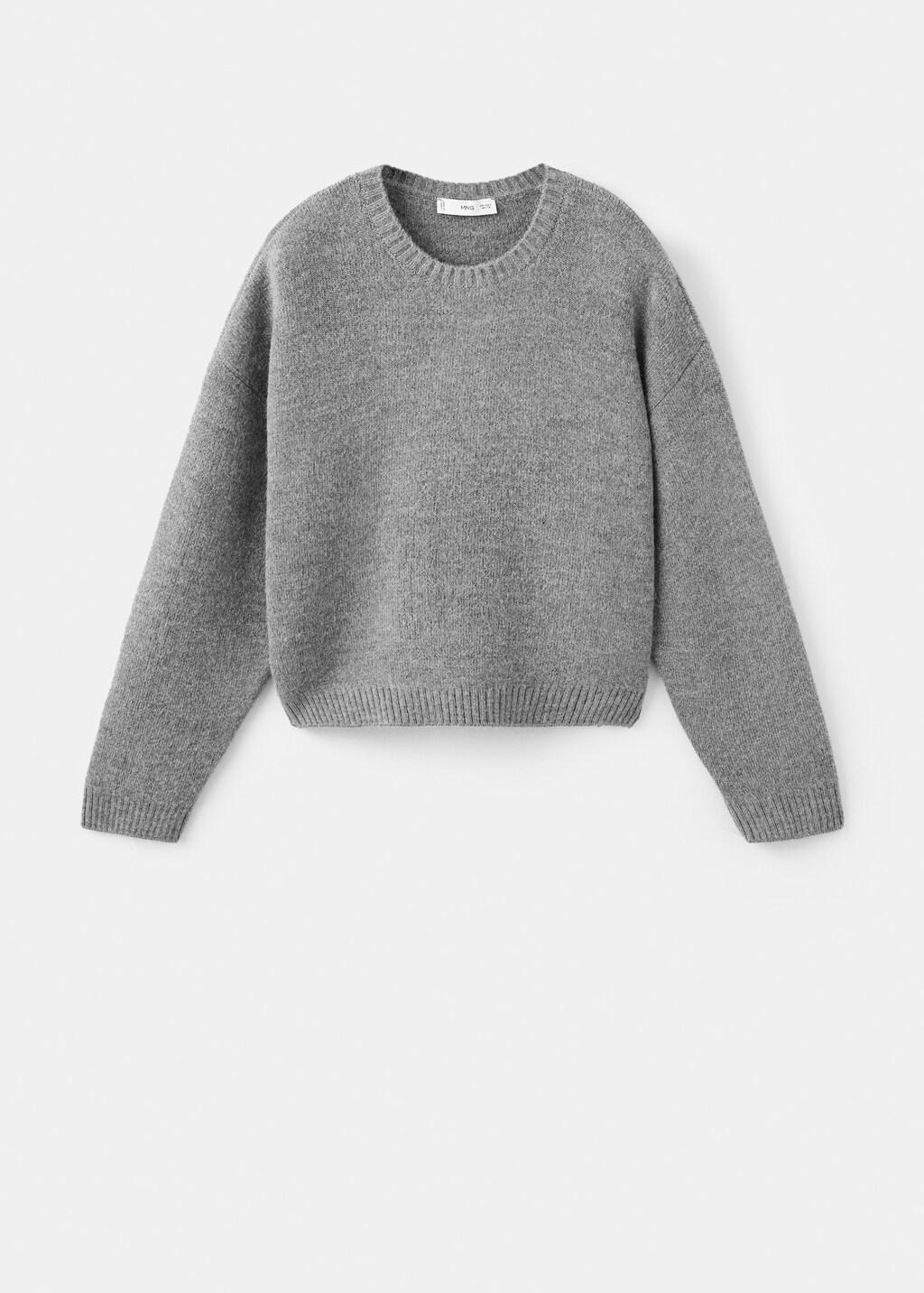 Grey Medium-Knit Sweater, Grey, large image number 7