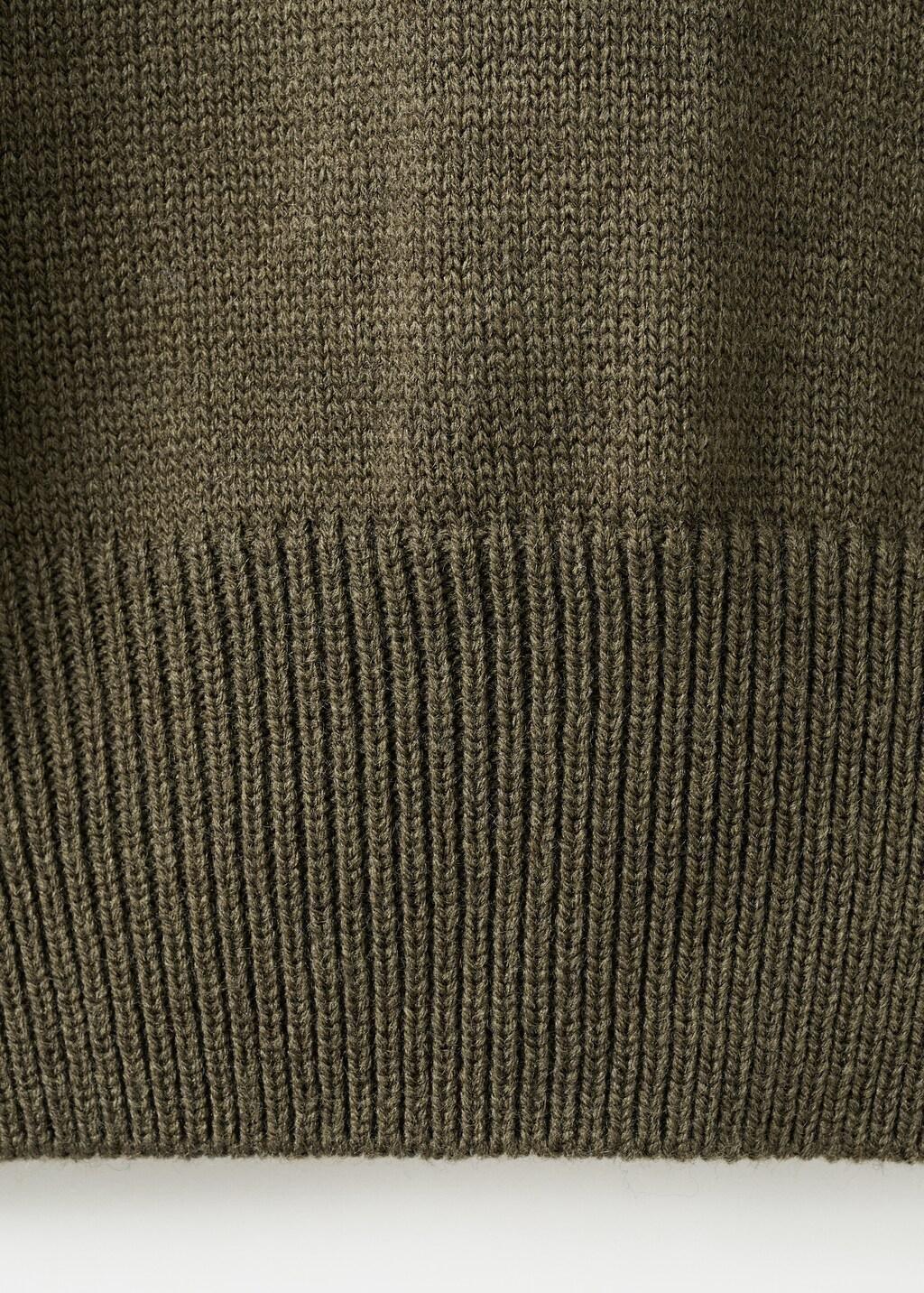 BEIGE - KHAKI Perkins-neck sweater with button, 0201_37, large image number 5