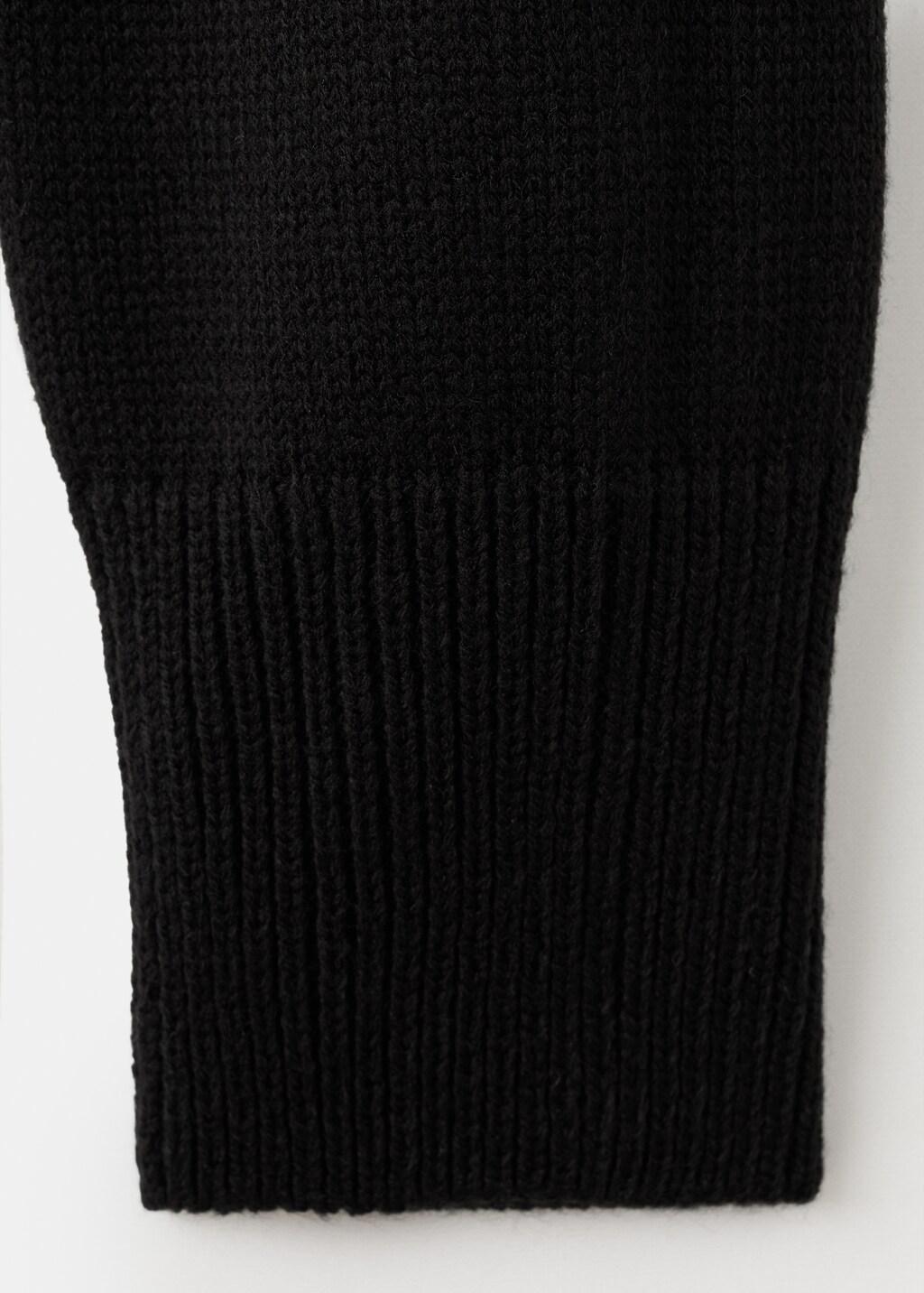 BLACK Perkins-neck sweater with button, 0201_99, large image number 4