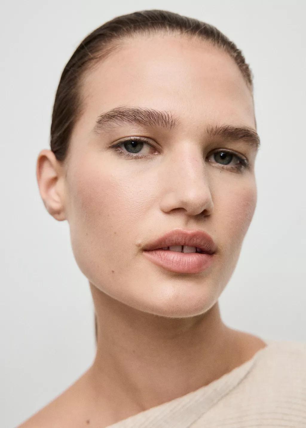 LIGHT BEIGE Sweater with asymmetrical neck and jewel buttons, 0201_08, large image number 4