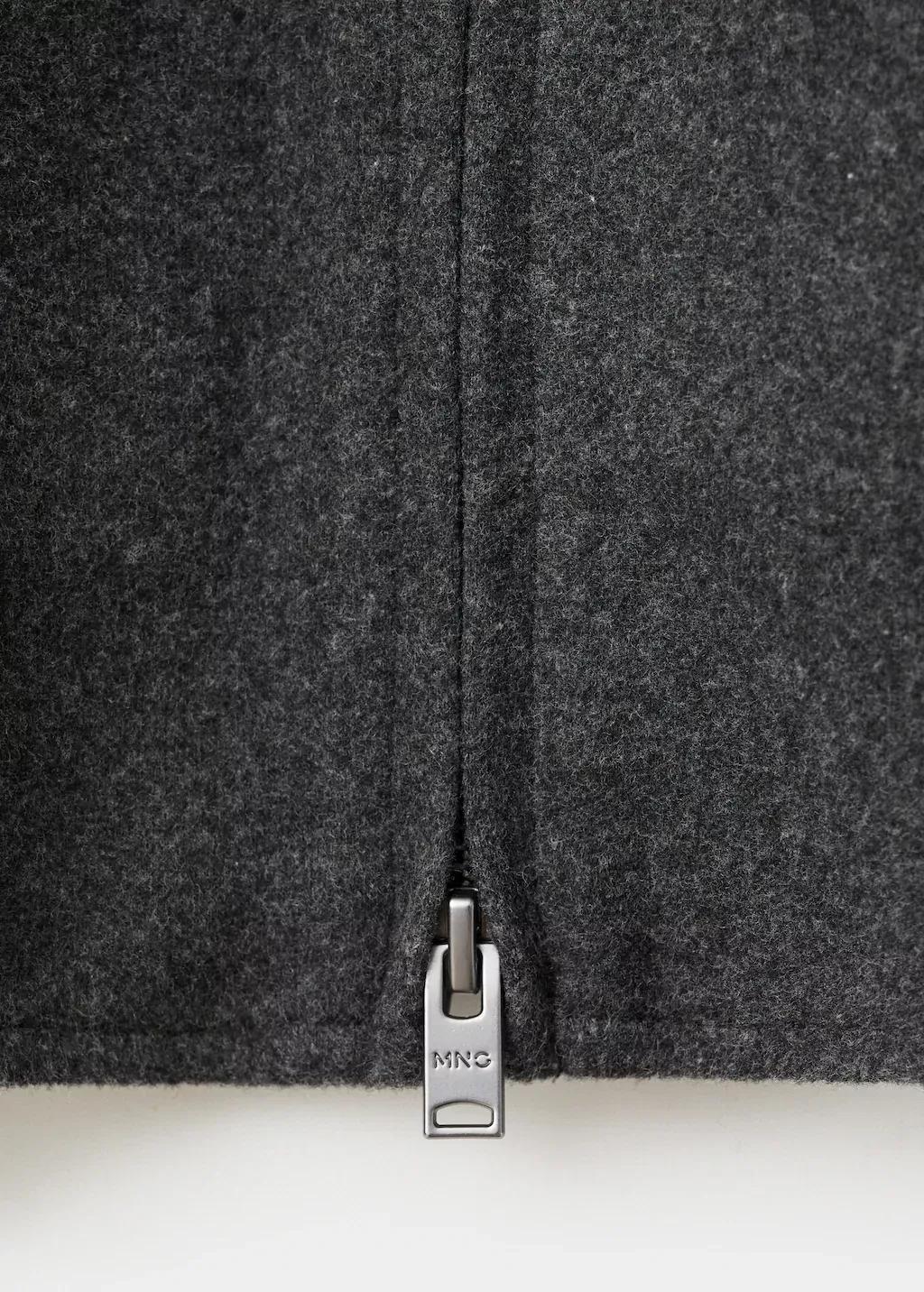 Grey Regular-Fit Jacket With Zip, Dark Grey, large image number 1