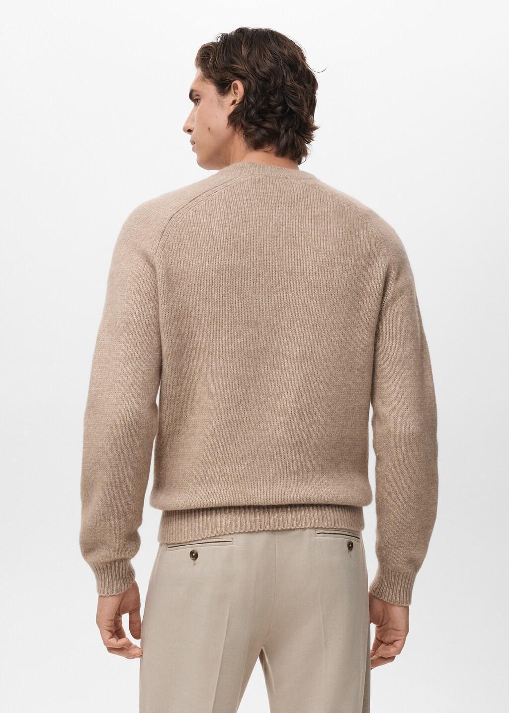 Brown Lt Pastel Fine-Knit Wool-Blend Sweater, Light Pastel Brown, large image number 2