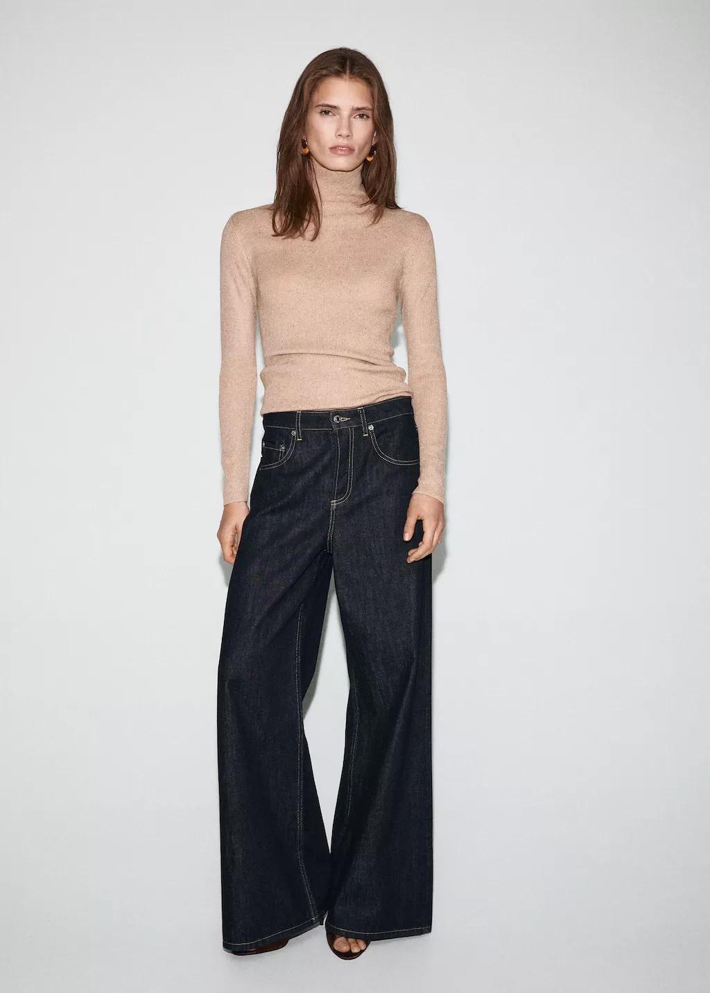 Brown Lurex Perkins-Neck Sweater, 0201_09, large image number 0