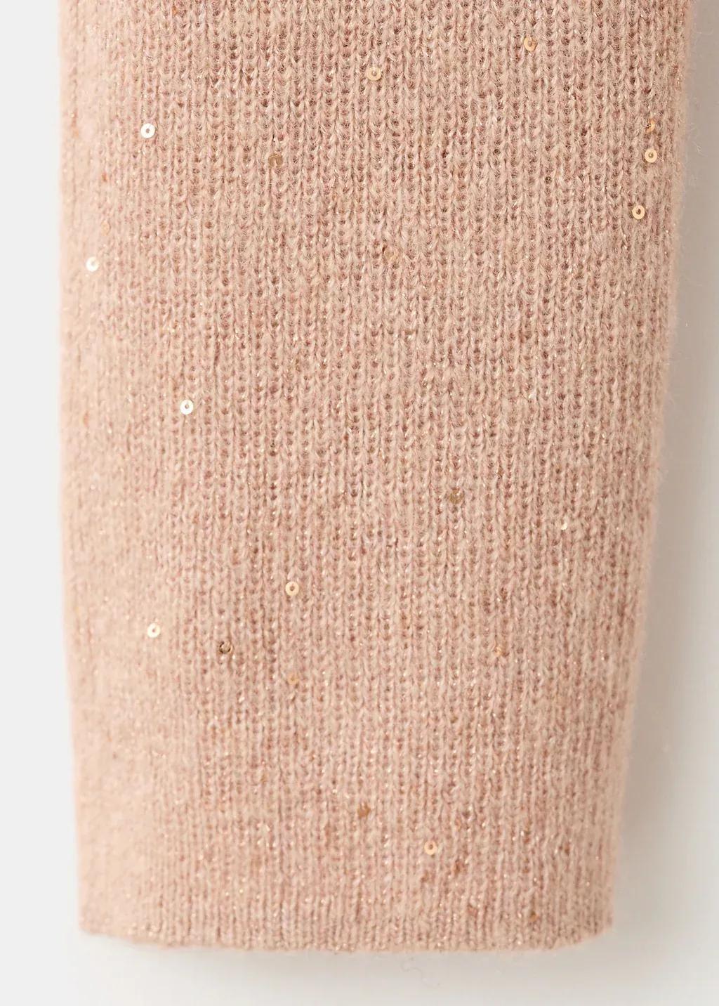 Brown Lurex Perkins-Neck Sweater, 0201_09, large image number 5