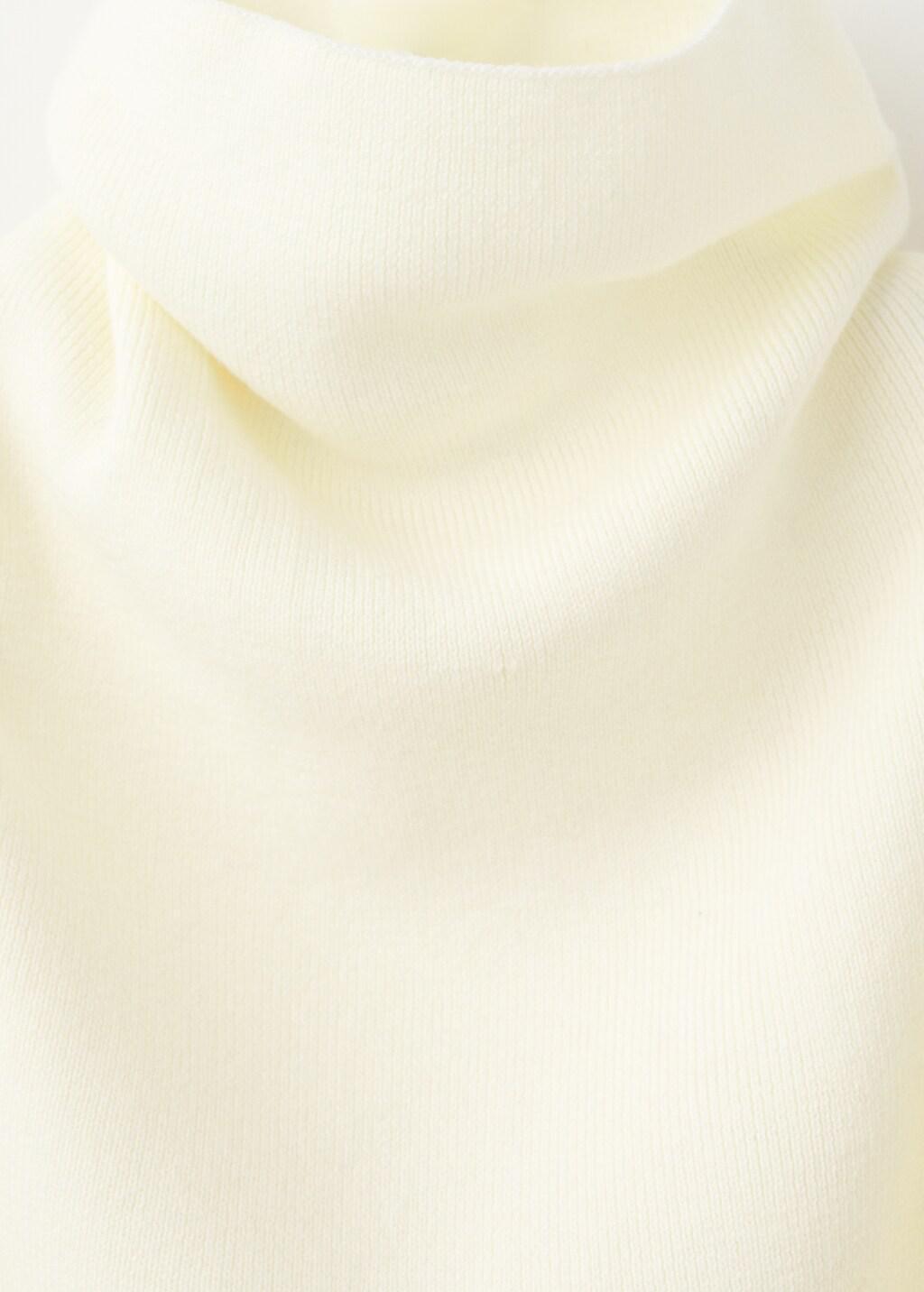 Beige Ruched Turtleneck Sweater, Light Beige, large image number 0