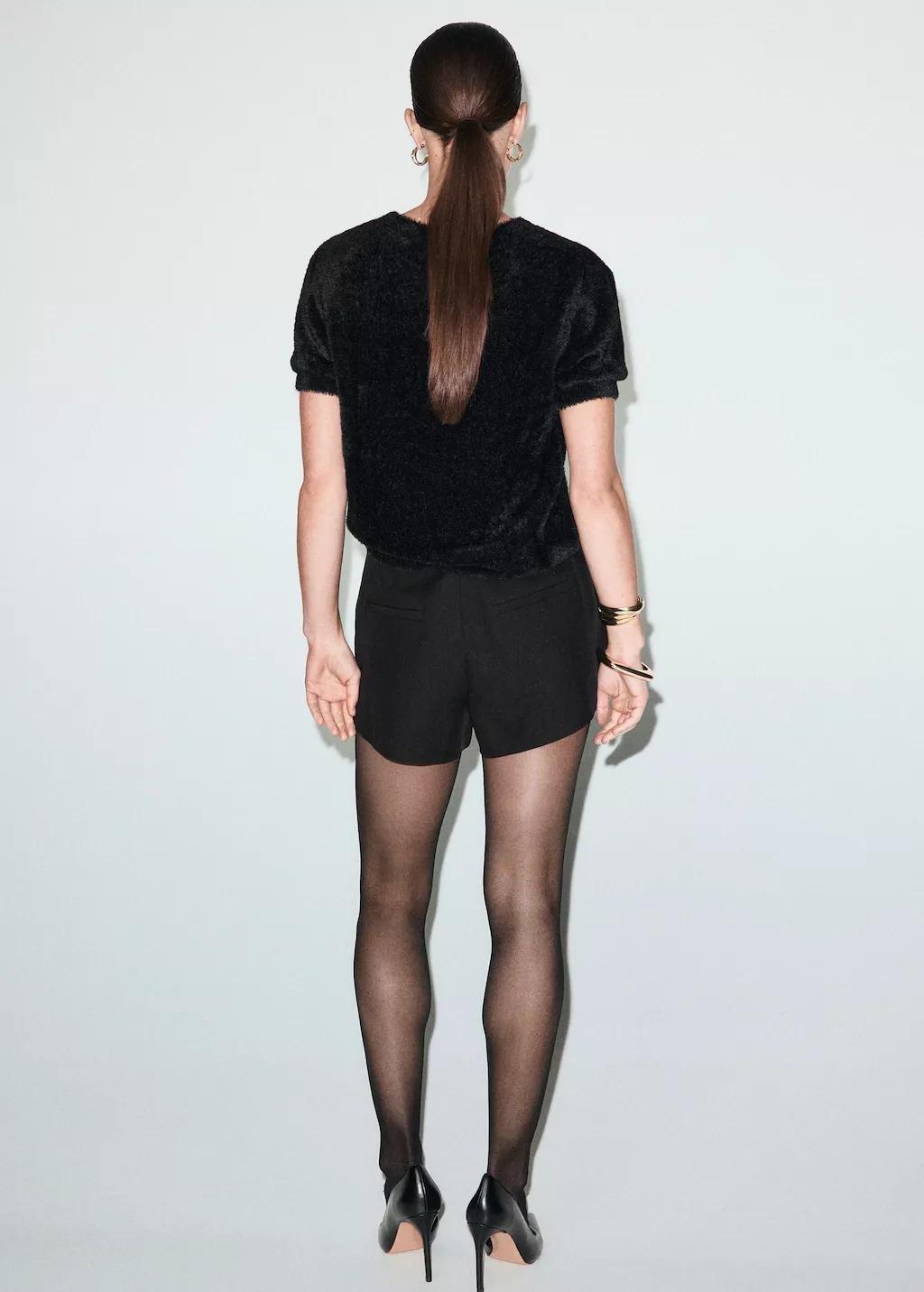 Black Fur-Effect Sweater, Black, large image number 2