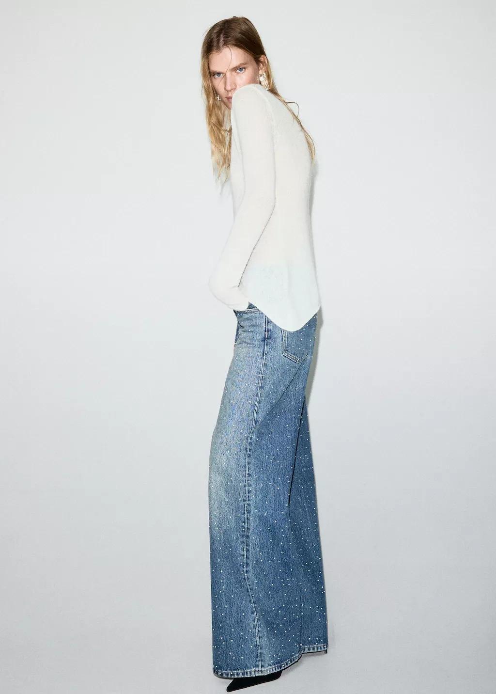 White Asymmetrical Alpaca And Wool Blend Sweater, Natural White, large image number 0