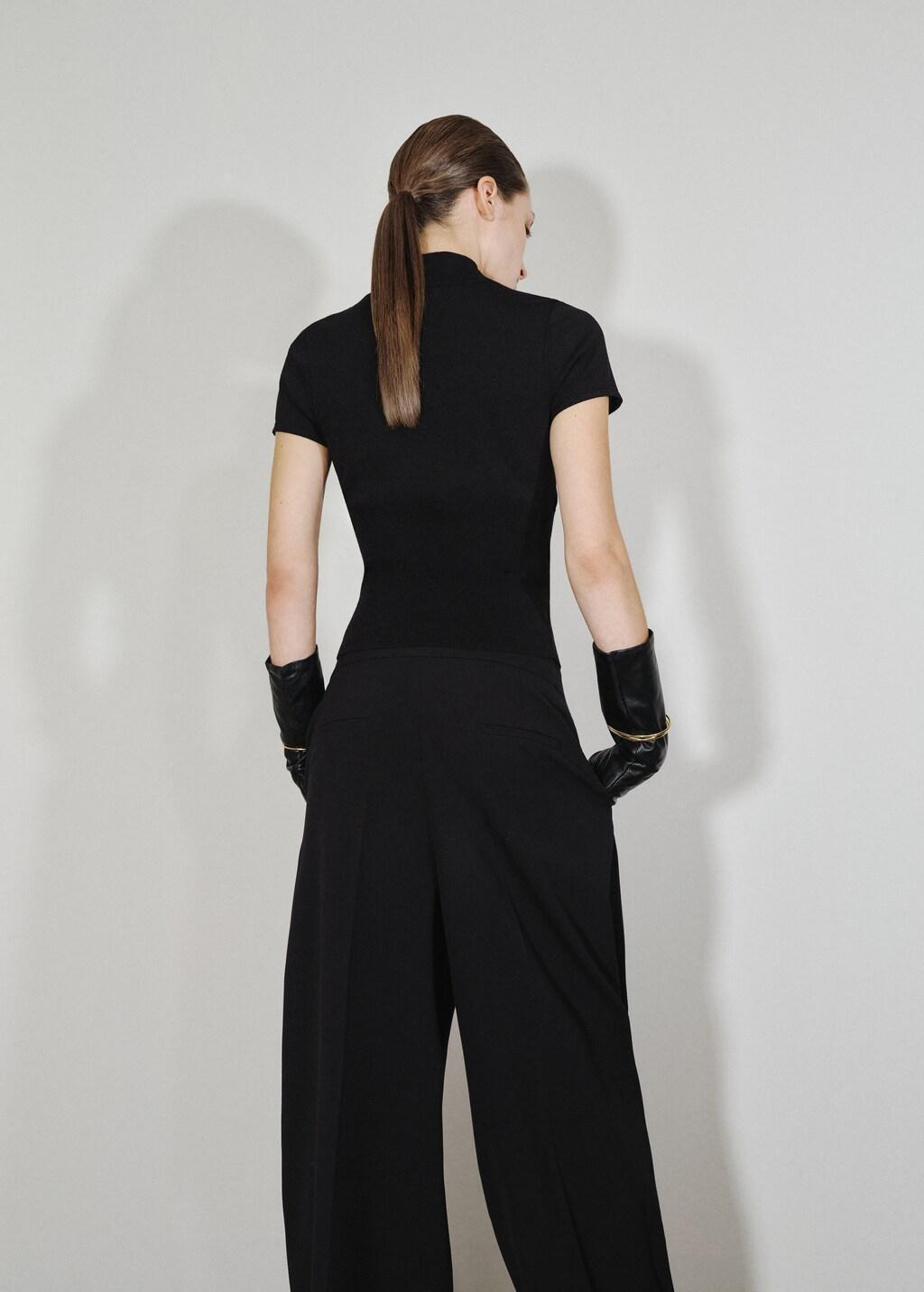 Black Perkins Neck Cut-Out Jumper, 0201_99, large image number 2