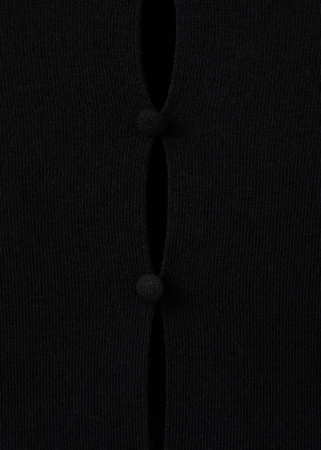 Black Perkins Neck Cut-Out Jumper, 0201_99, large image number 4