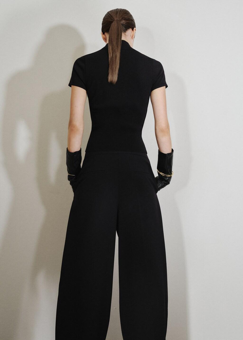 Black Perkins Neck Cut-Out Jumper, 0201_99, large image number 5