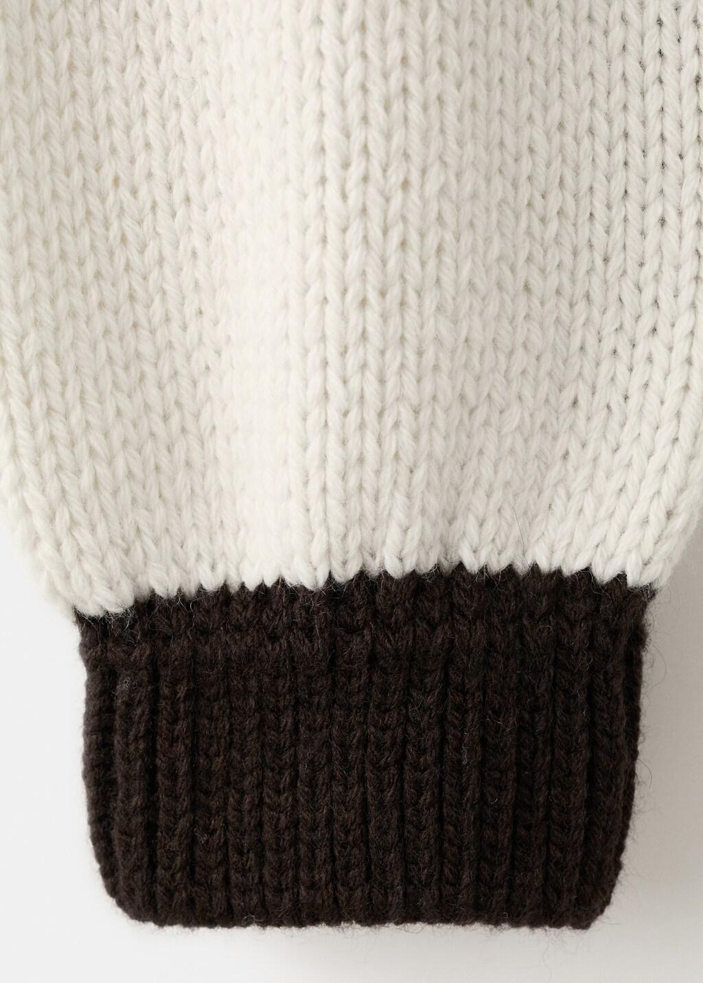 Beige Knit Striped Sweater, Light Beige, large image number 5