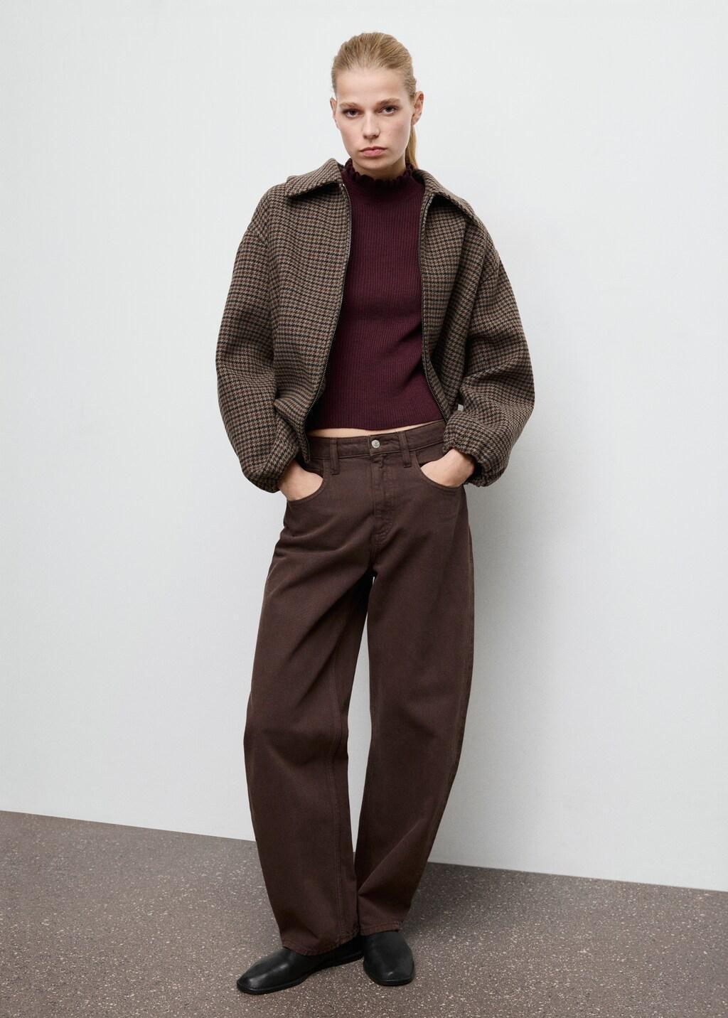 Red Scalloped Edges Sweater, 0201_77, medium