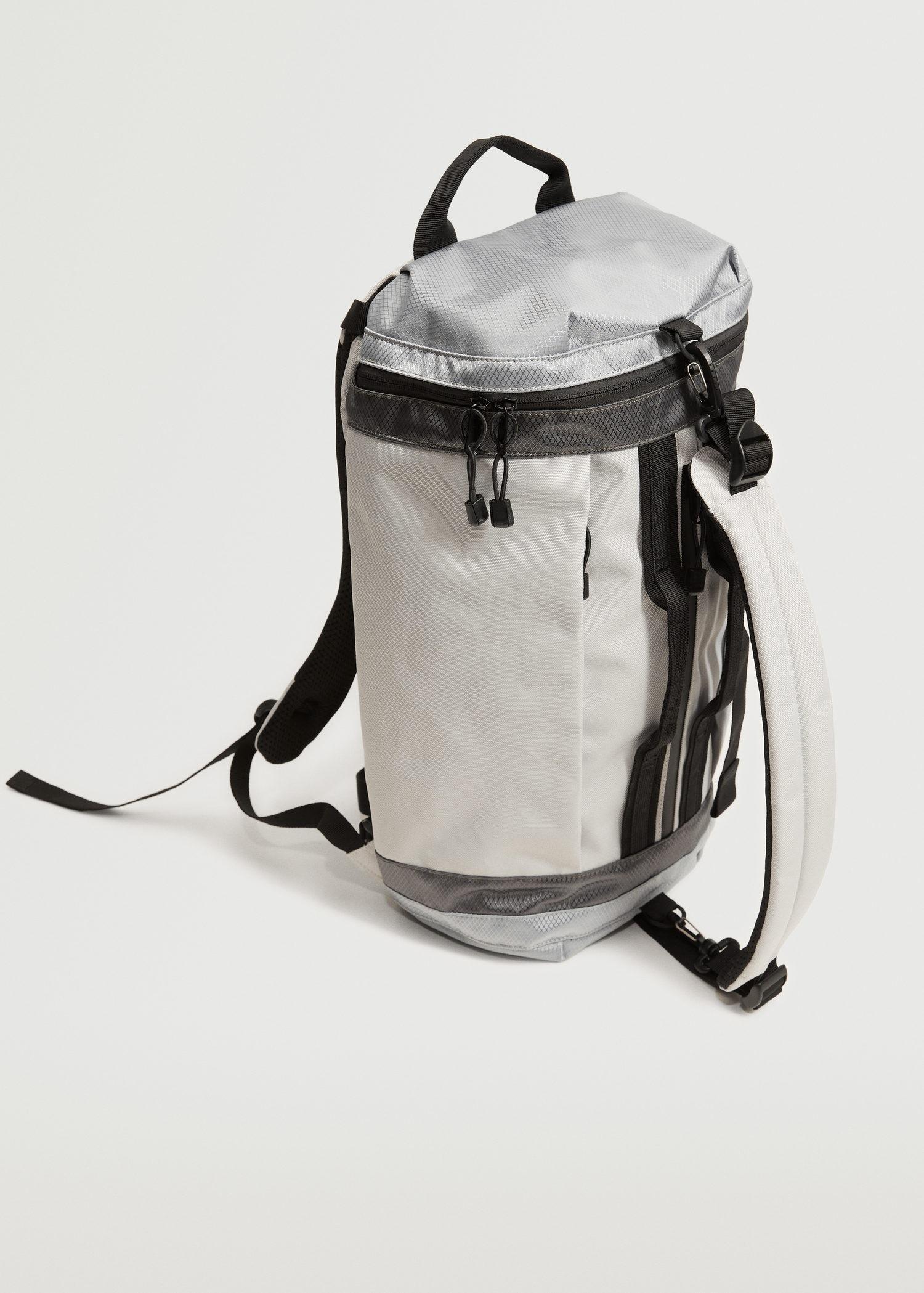 White Multifunctional Contrasting Backpack, Men, , large image number 1
