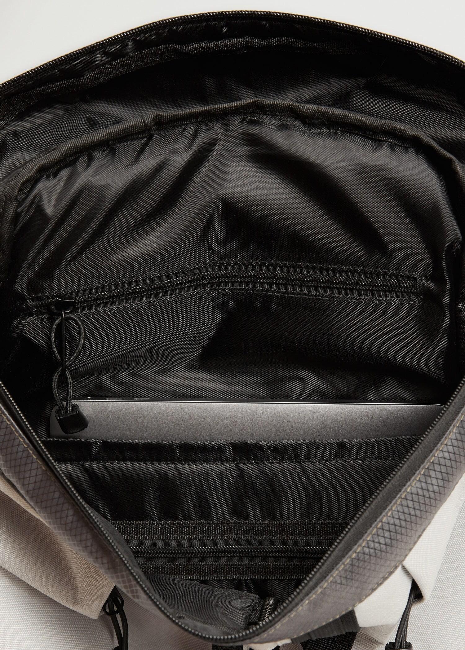 White Multifunctional Contrasting Backpack, Men, , large image number 2