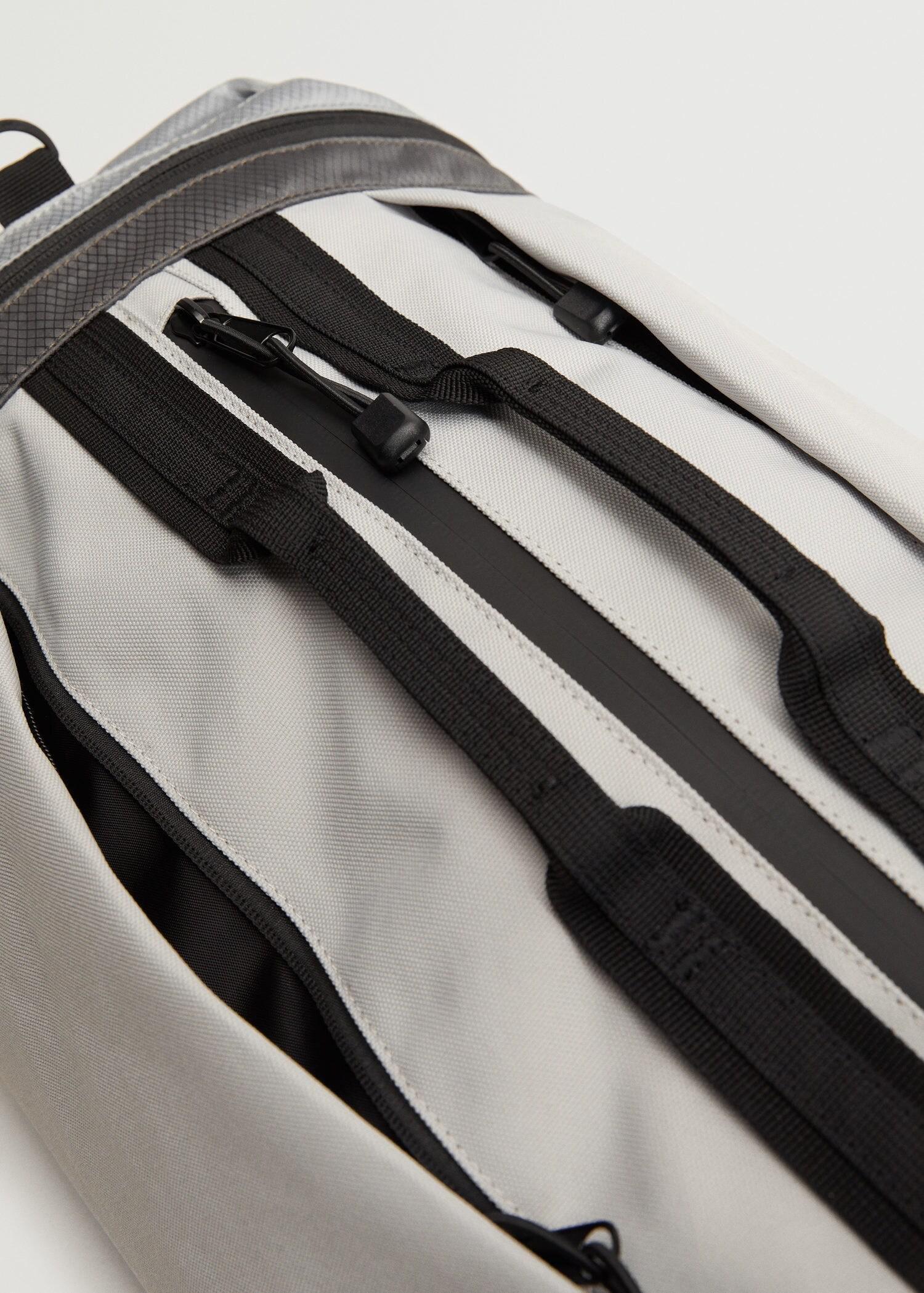 White Multifunctional Contrasting Backpack, Men, , large image number 4