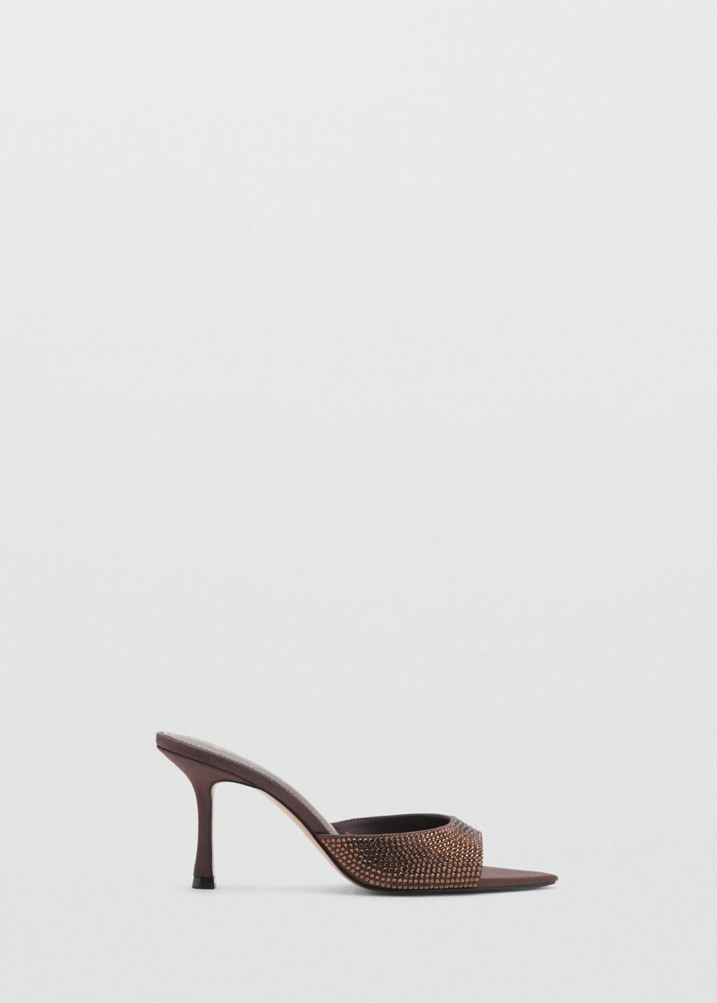 Brown Heeled Sandal With Strass Strap, 0201_32, medium