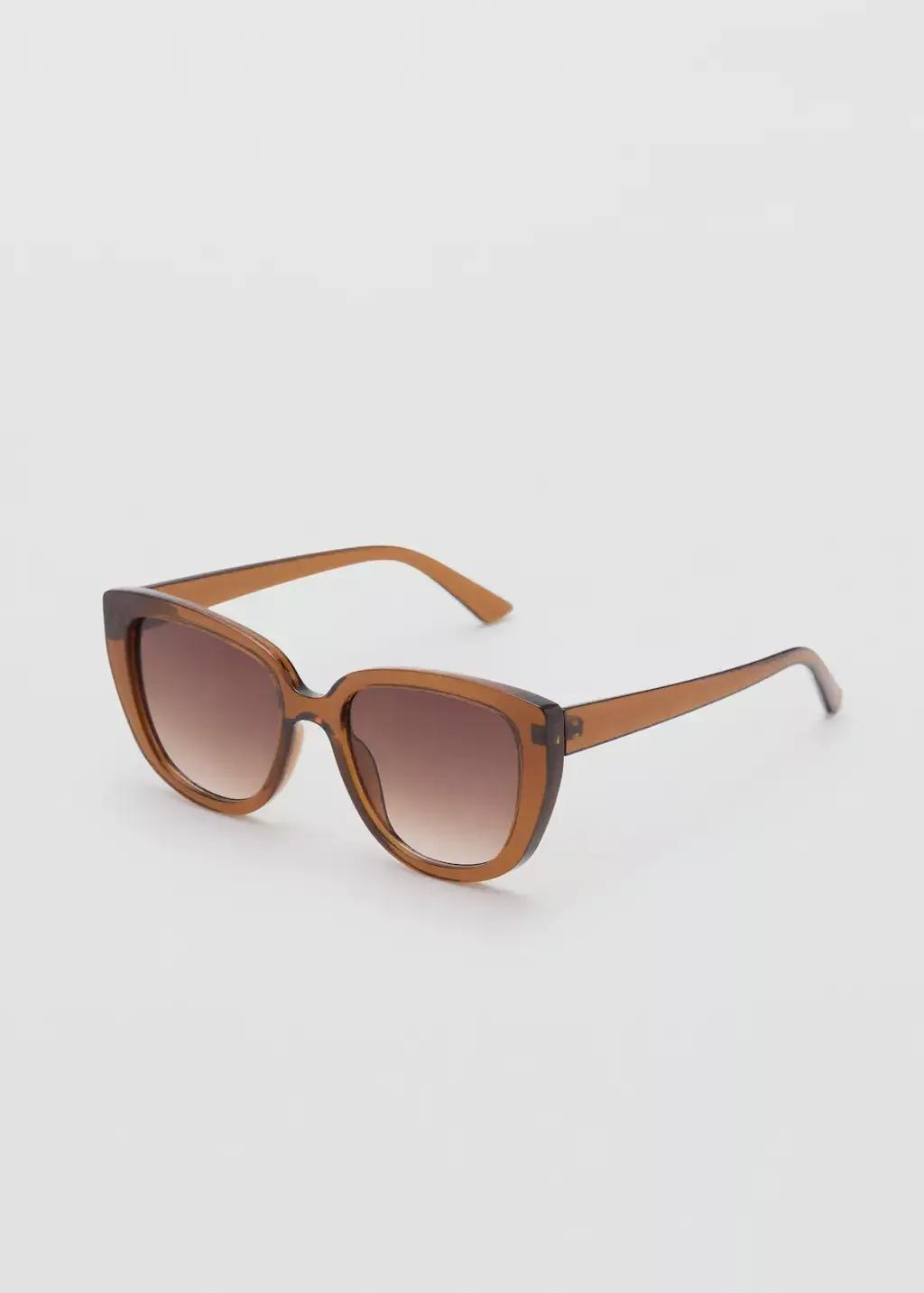 BROWN Resin frame sunglasses, Brown, medium
