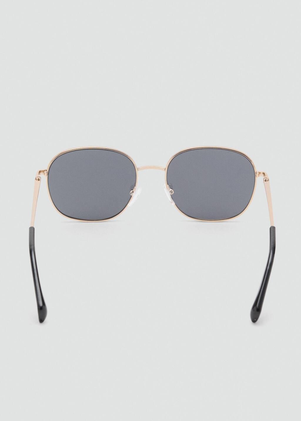 Gold Metallic Frame Sunglasses, Gold, large image number 1