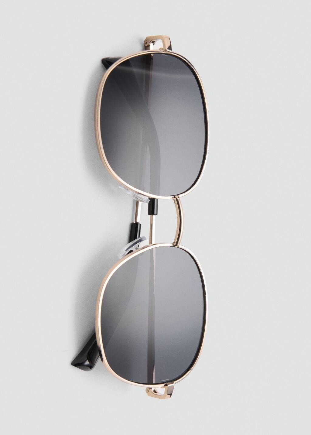 Gold Metallic Frame Sunglasses, Gold, large image number 2