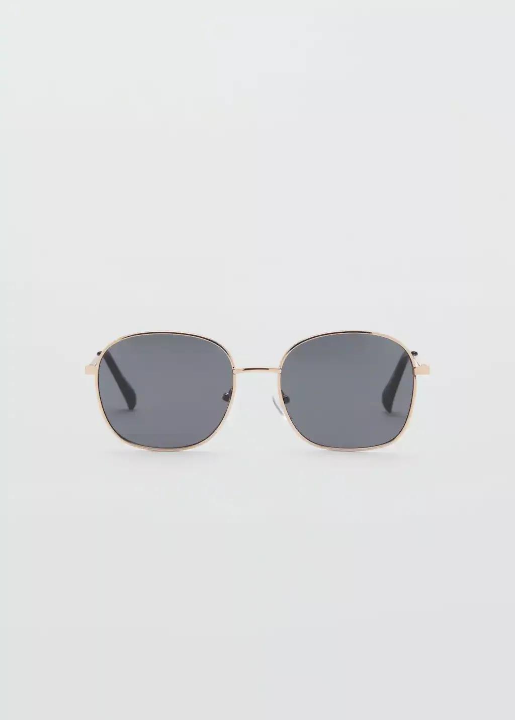 Gold Metallic Frame Sunglasses, Gold, large image number 3