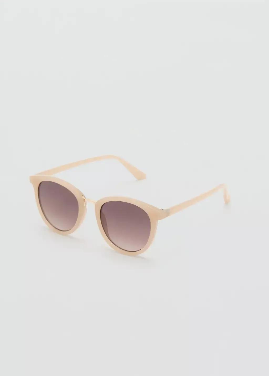 Cream Metal Bridge Sunglasses, Yellow, large image number 0