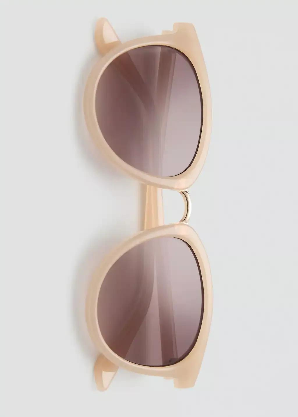 Cream Metal Bridge Sunglasses, Yellow, large image number 2