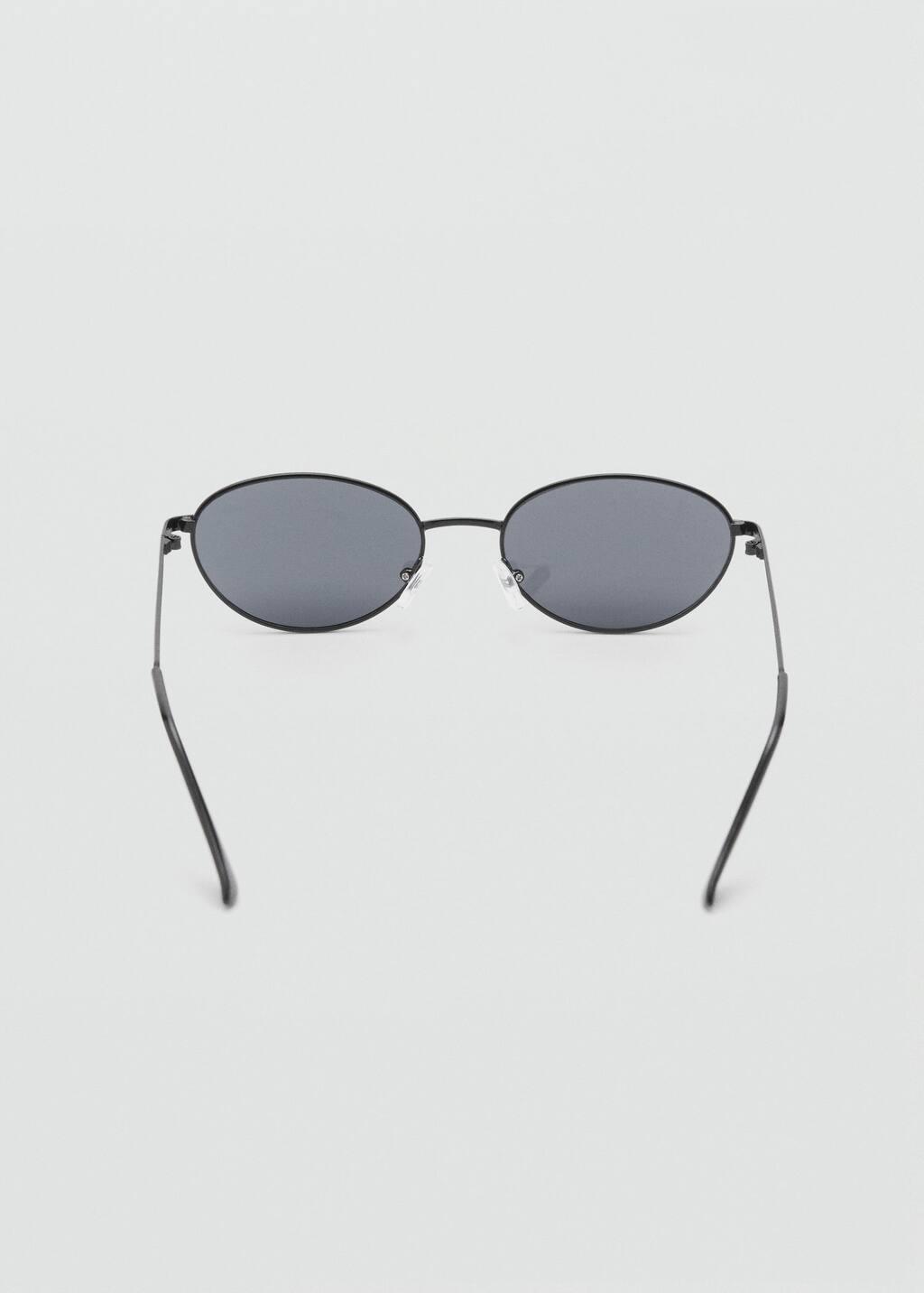 Black Metallic Frame Sunglasses, Black, large image number 1