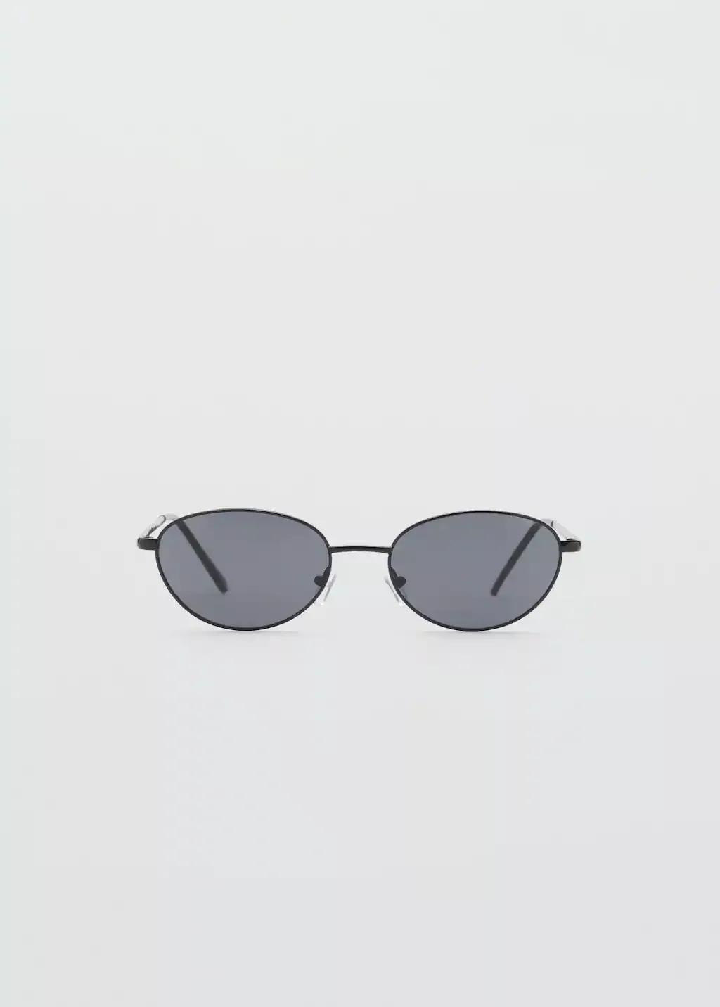 Black Metallic Frame Sunglasses, Black, large image number 3