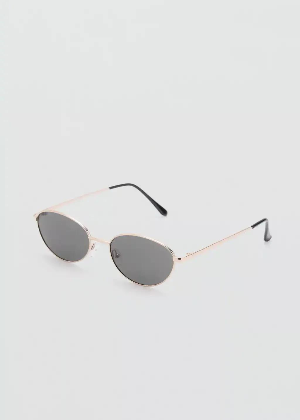 Gold Metallic Frame Sunglasses, Gold, large image number 0