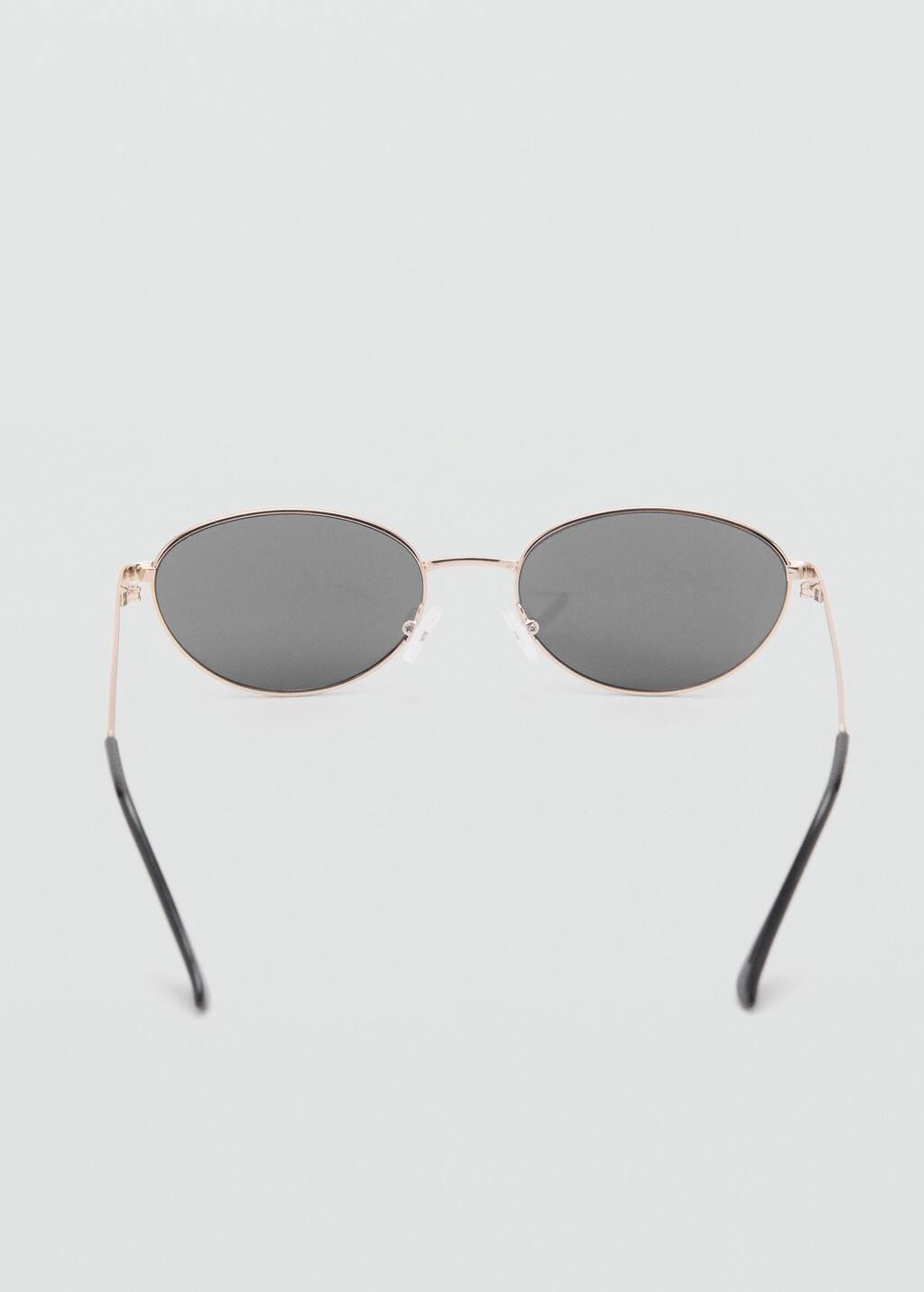 Gold Metallic Frame Sunglasses, Gold, large image number 1