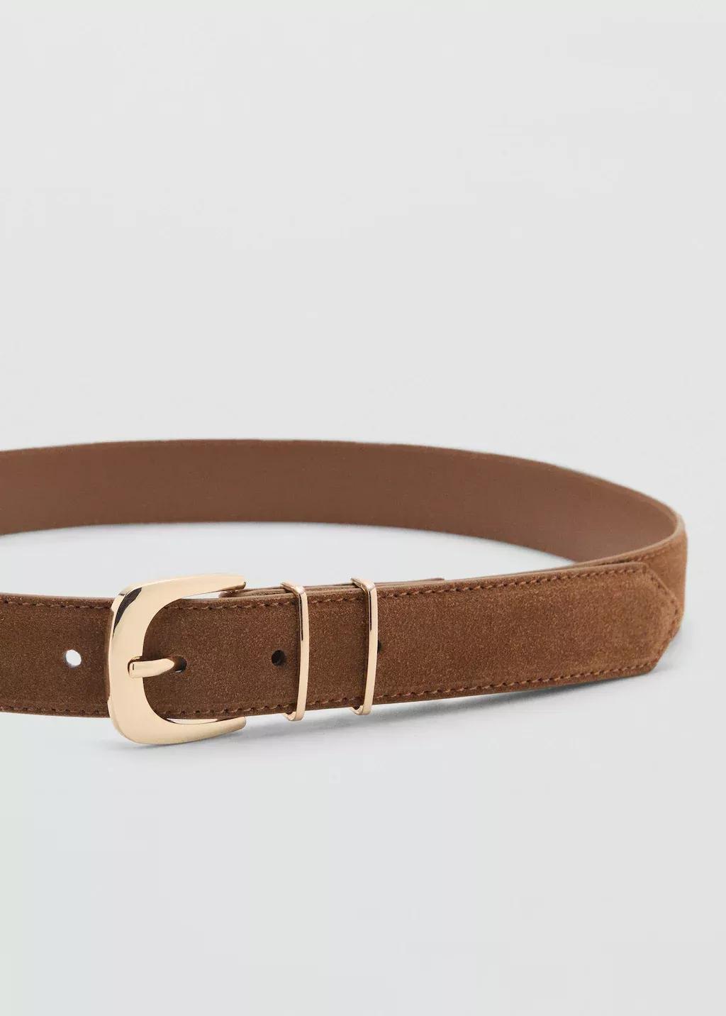 Brown Suede Belt, , large image number 1