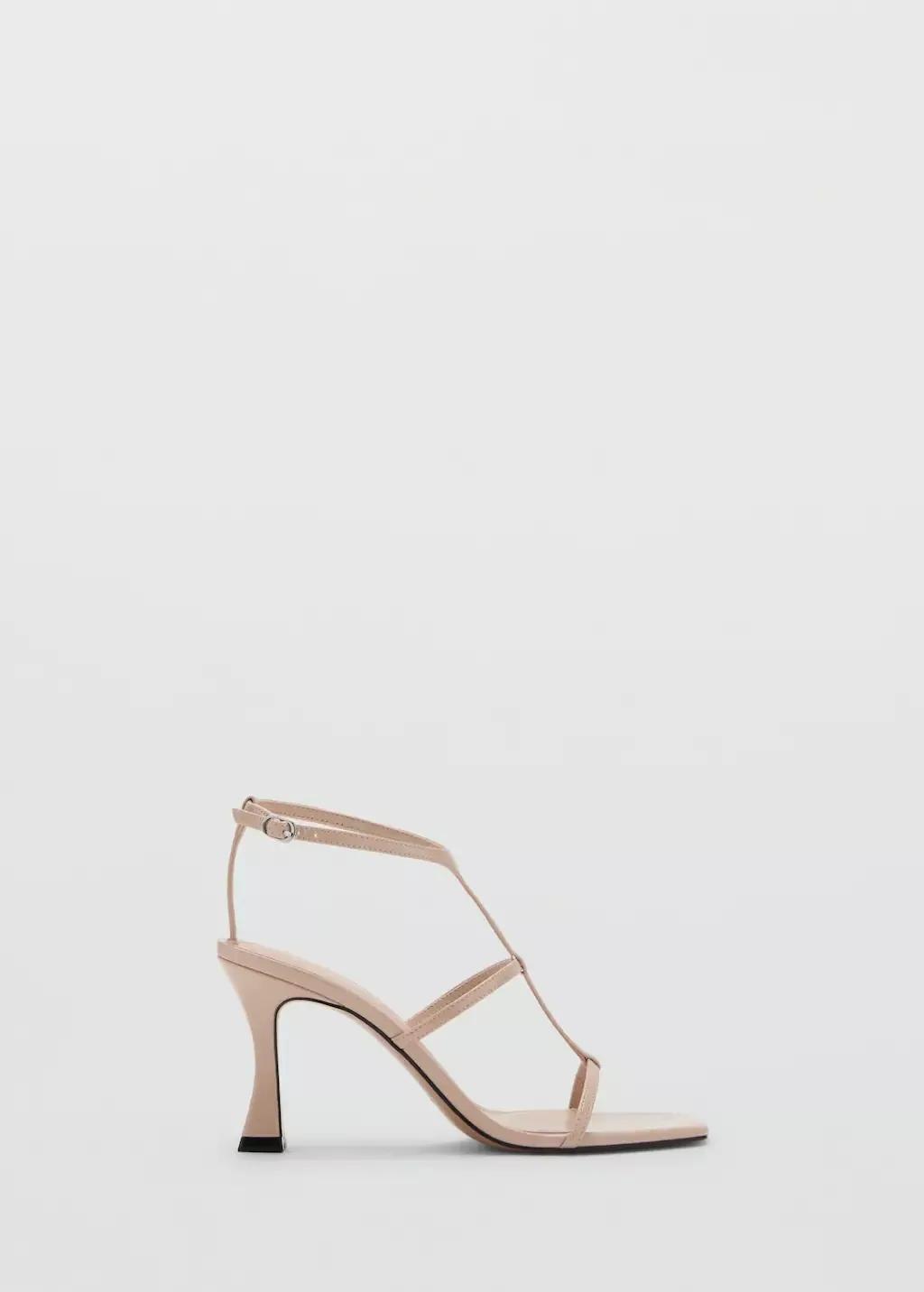 Beige Strap Sandal With Heel, , large image number 4