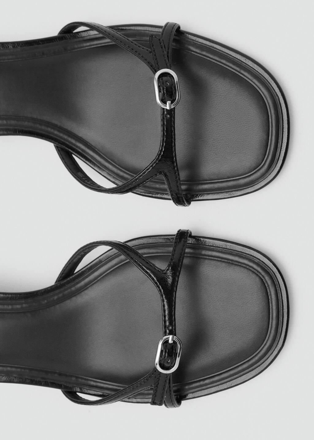 Black Heeled Sandals With Buckle Detail, , large image number 2
