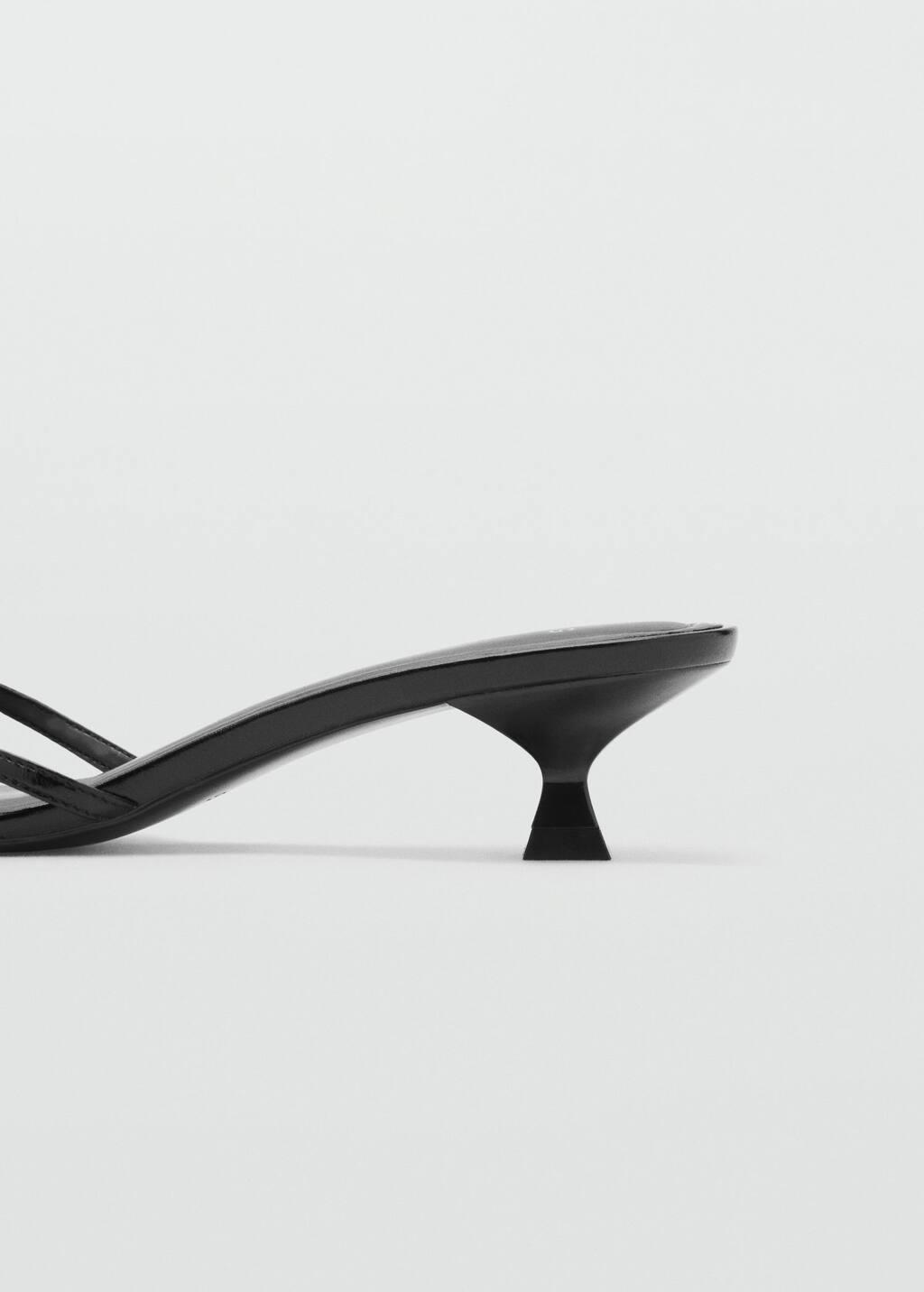 Black Heeled Sandals With Buckle Detail, Black, large image number 3