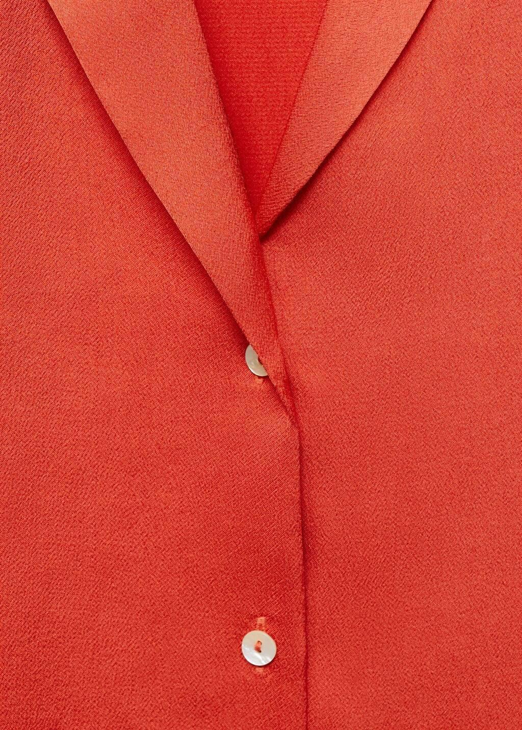 Red Short Sleeve Fluid Shirt, , large image number 7