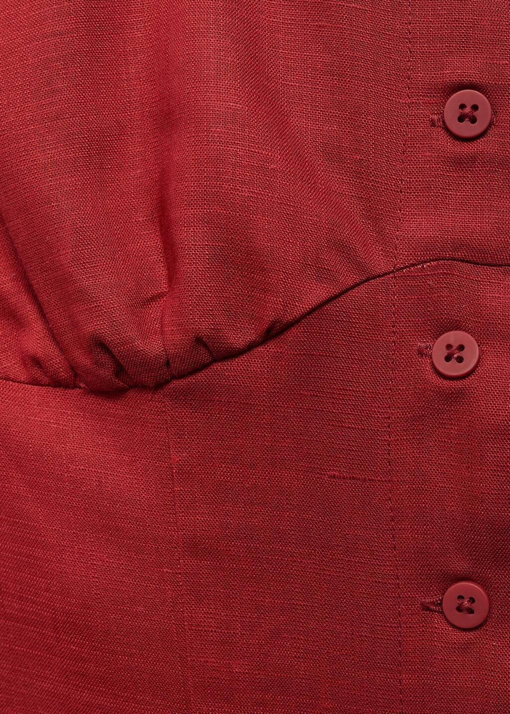 Orange Buttoned Midi Dress, , large image number 2
