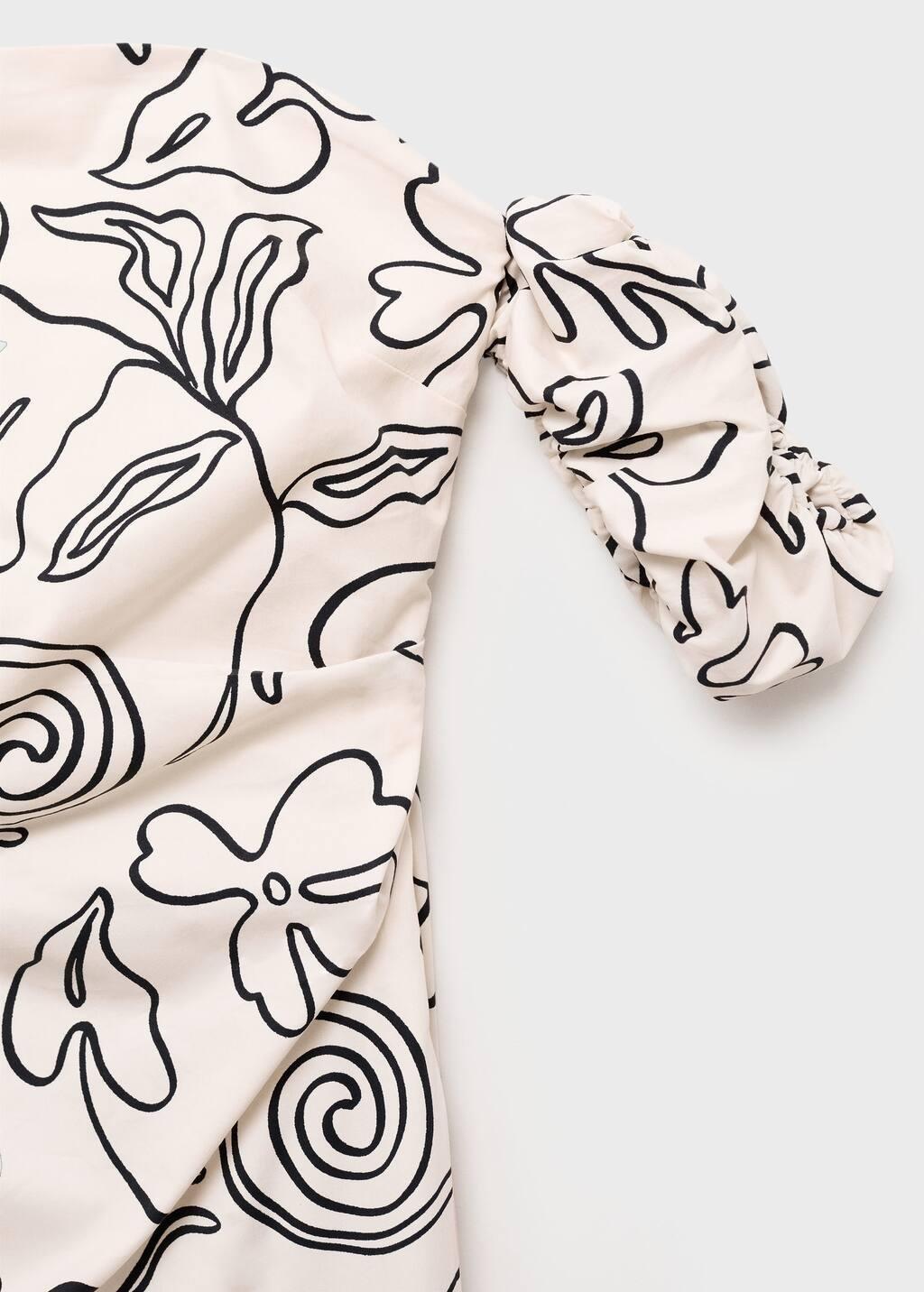 White Strapless Floral Dress, , large image number 4
