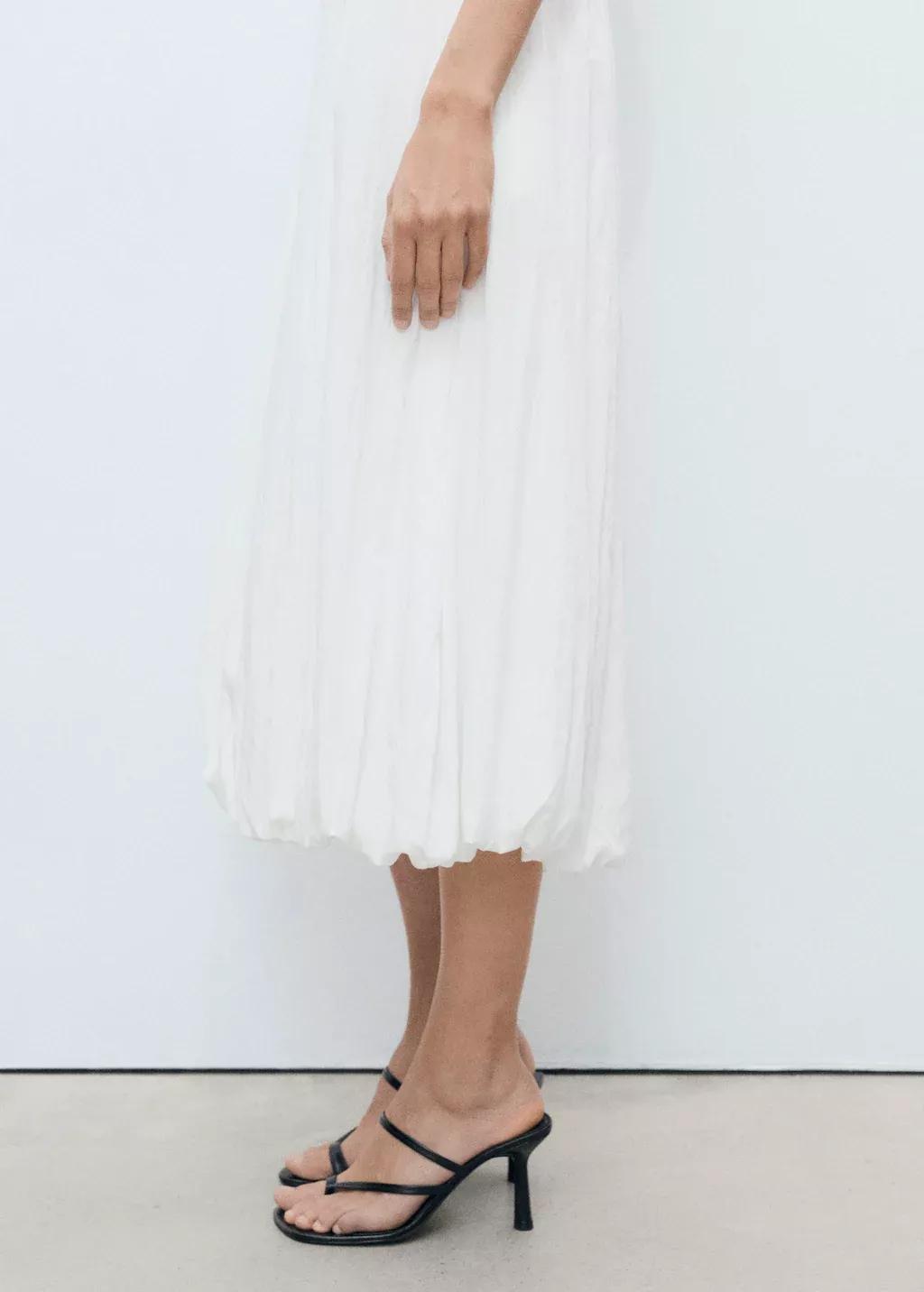 White Long Balloon Dress, , large image number 2