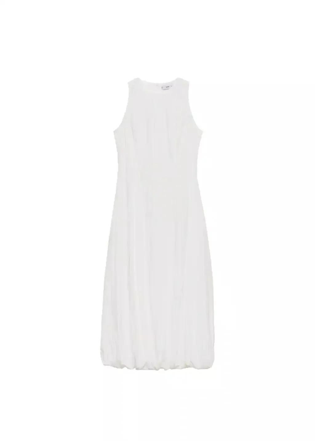 White Long Balloon Dress, , large image number 3
