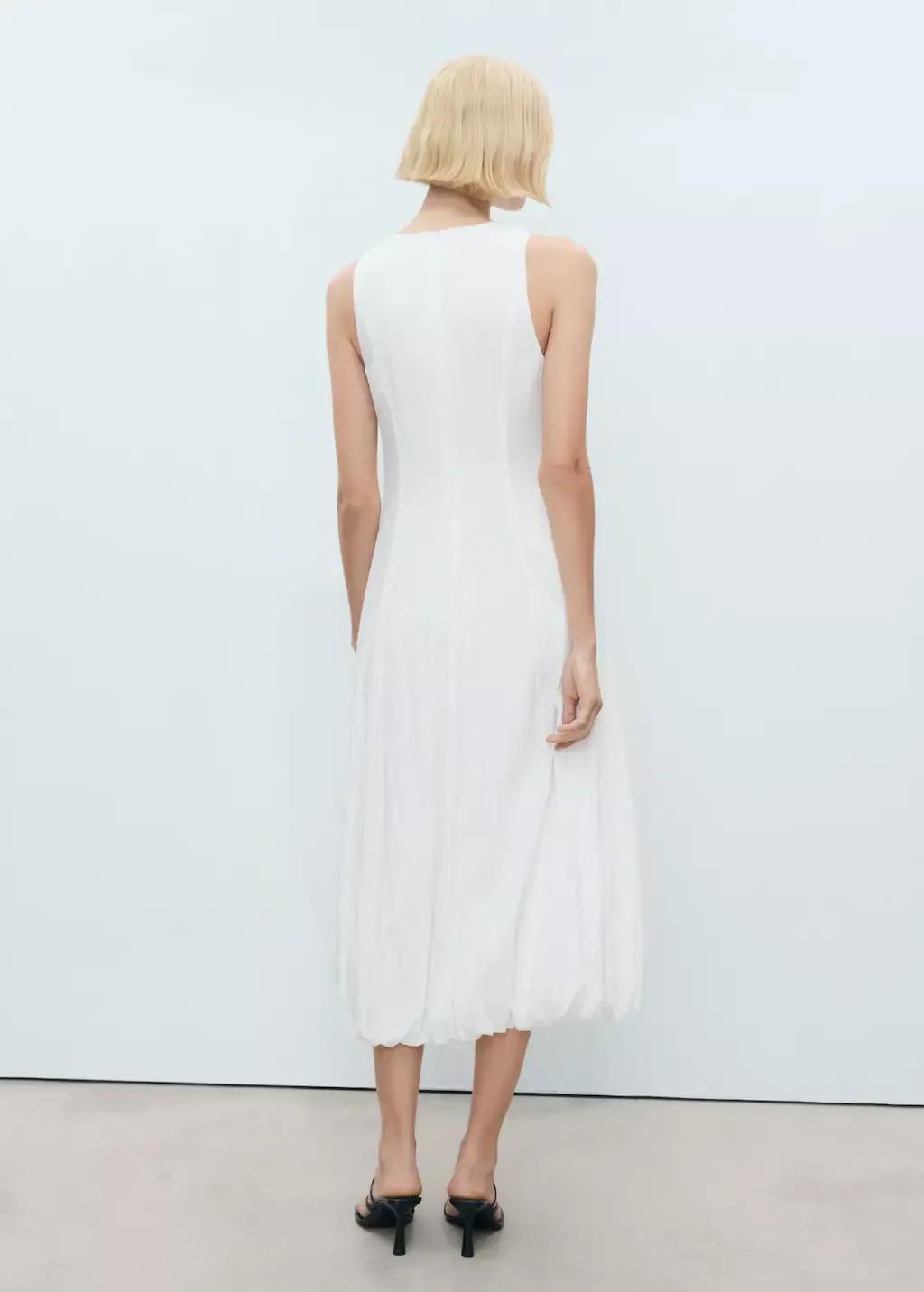 White Long Balloon Dress, , large image number 5