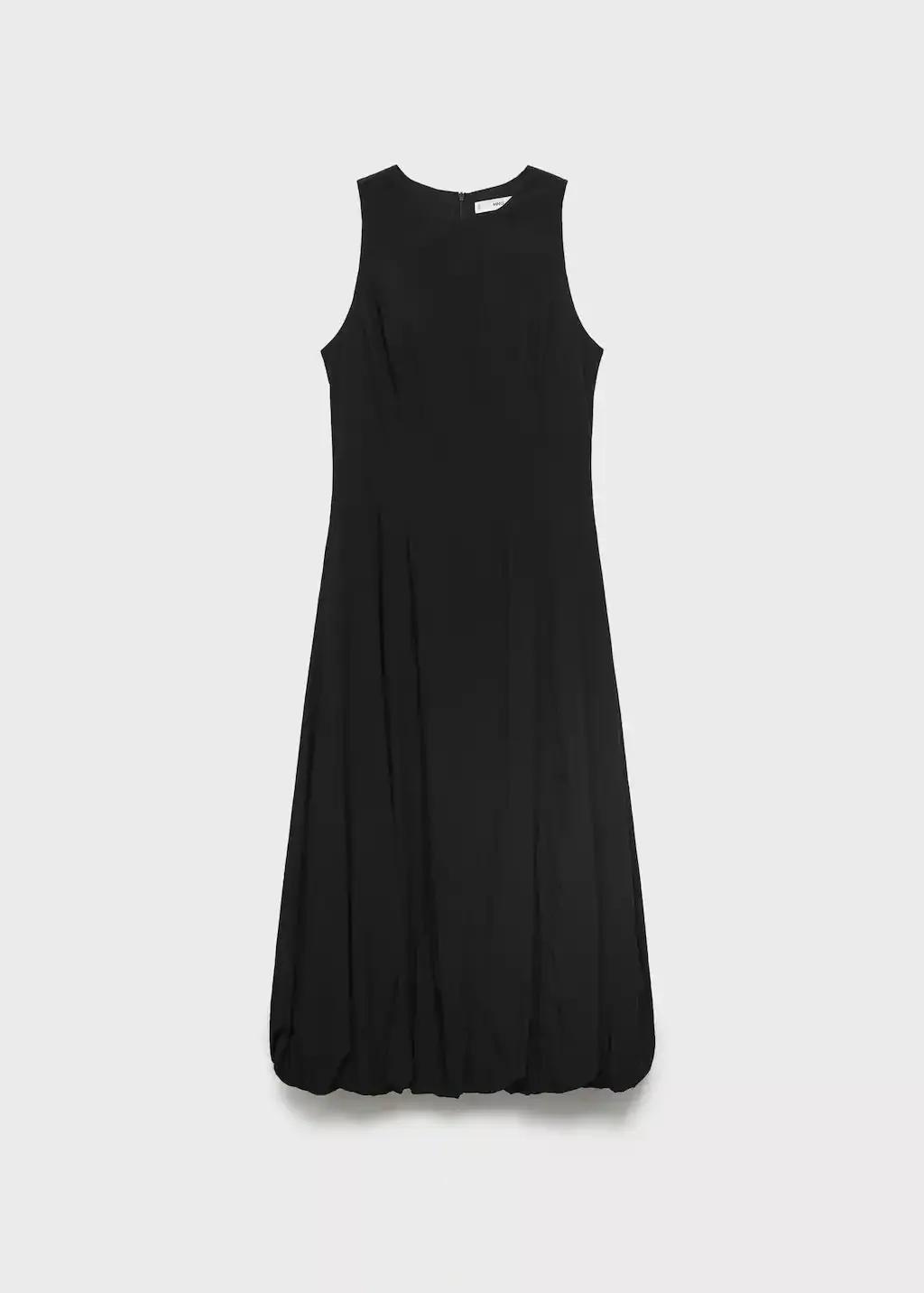 Black Long Balloon Dress, , large image number 3