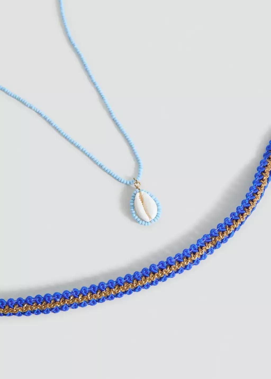 MEDIUM BLUE Combined necklace pack, Kids Girl, Medium Blue, large image number 0