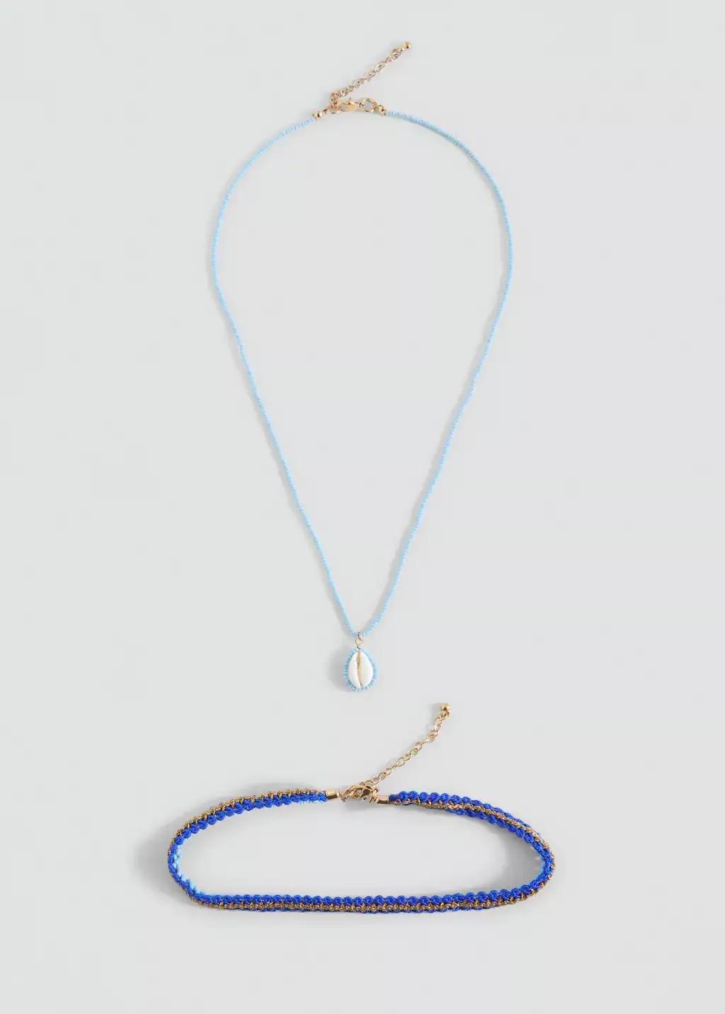MEDIUM BLUE Combined necklace pack, Kids Girl, Medium Blue, large image number 1