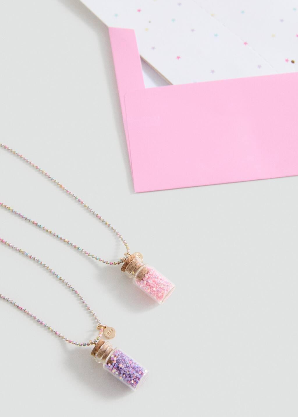 Pink 2 Pack Of Necklaces, Pink, large image number 0