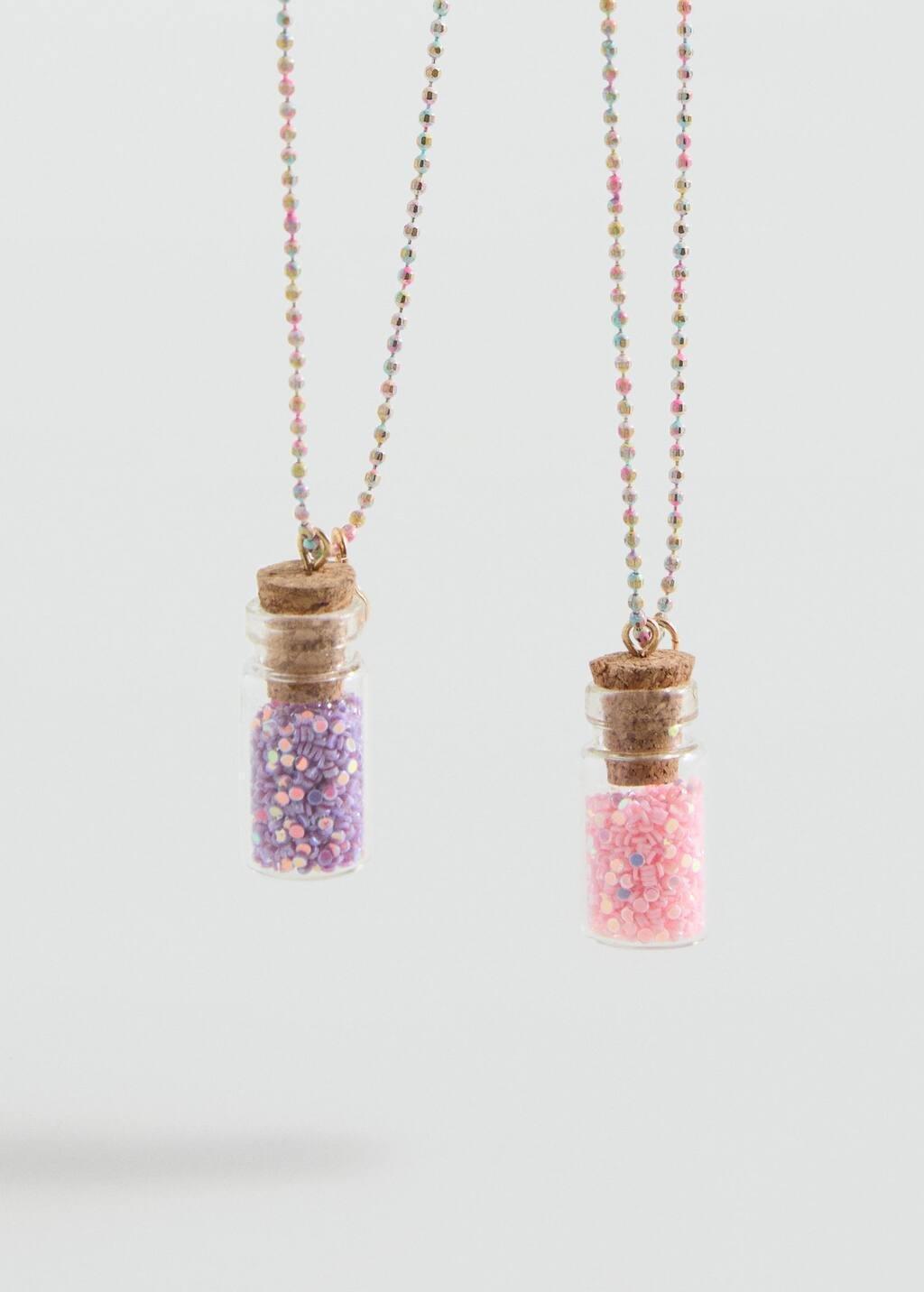 Pink 2 Pack Of Necklaces, Pink, large image number 2