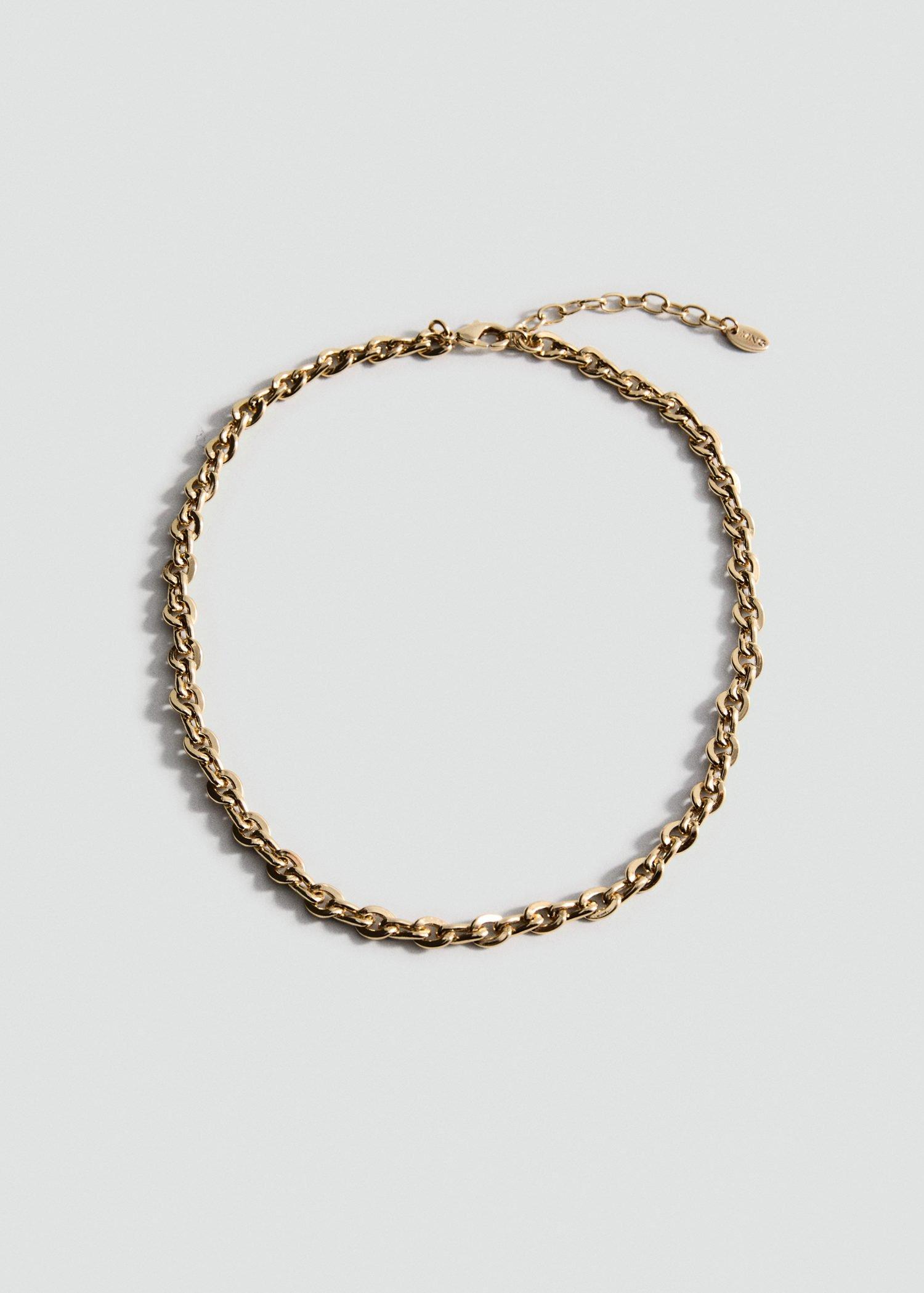 Gold Link Chain Necklace, Gold, large image number 3